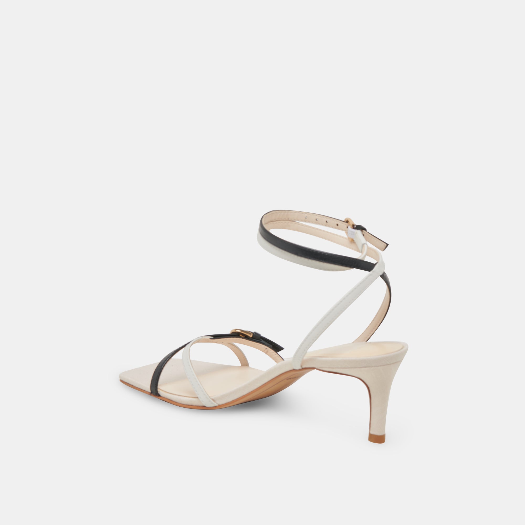 BAMBY HEELS WHITE BLACK LEATHER - Image 7