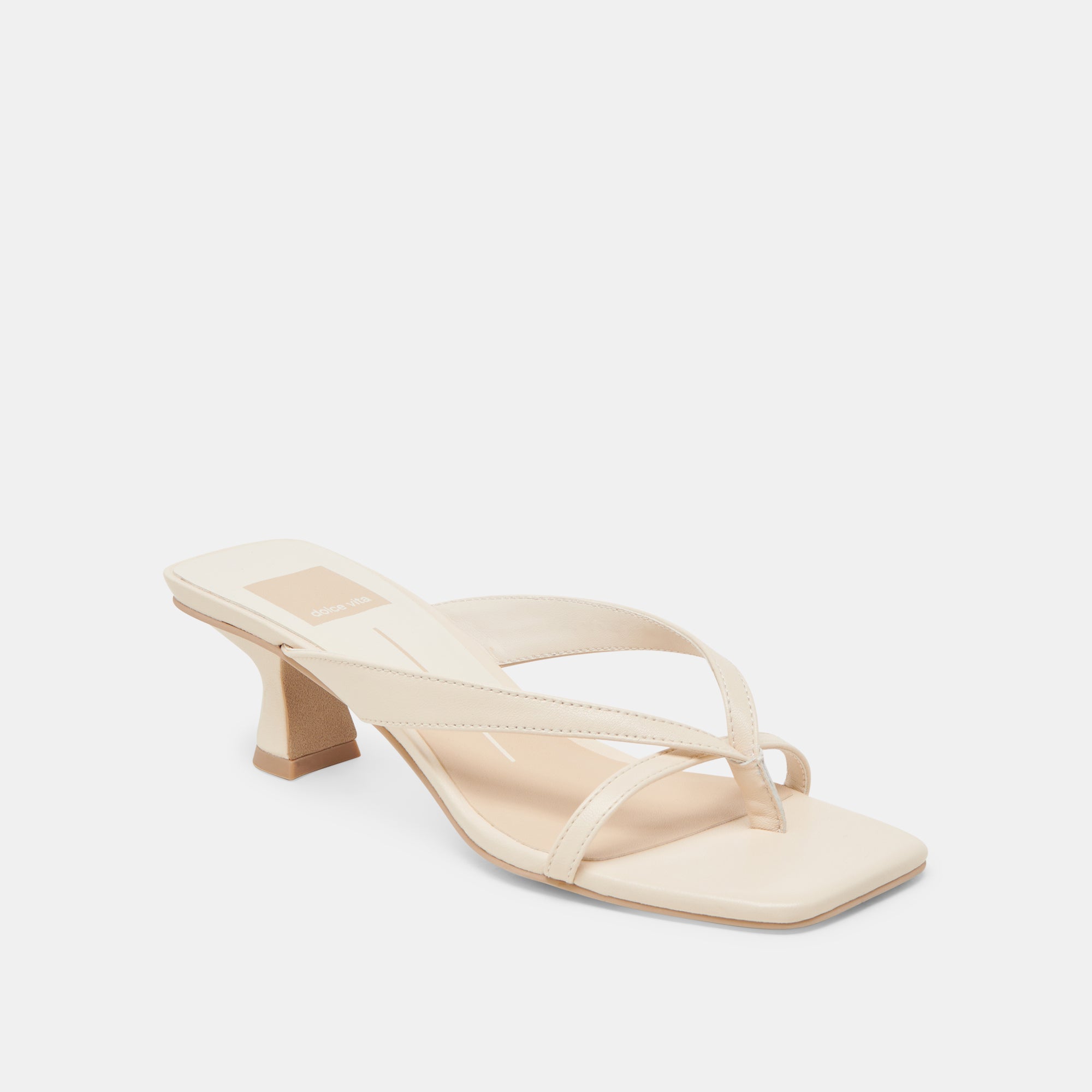 BREVEL WIDE HEELS BONE LEATHER - Image 2