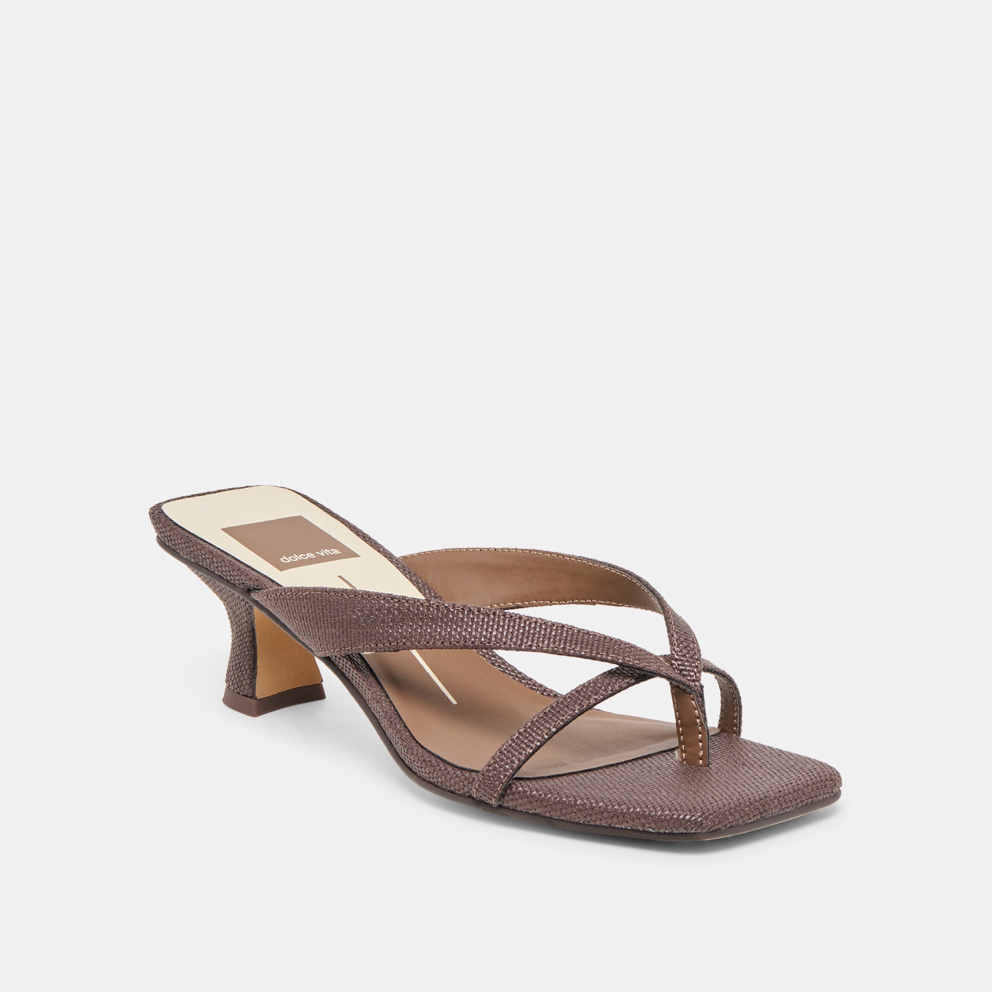 BREVEL HEELS CHOCOLATE RAFFIA - Image 3