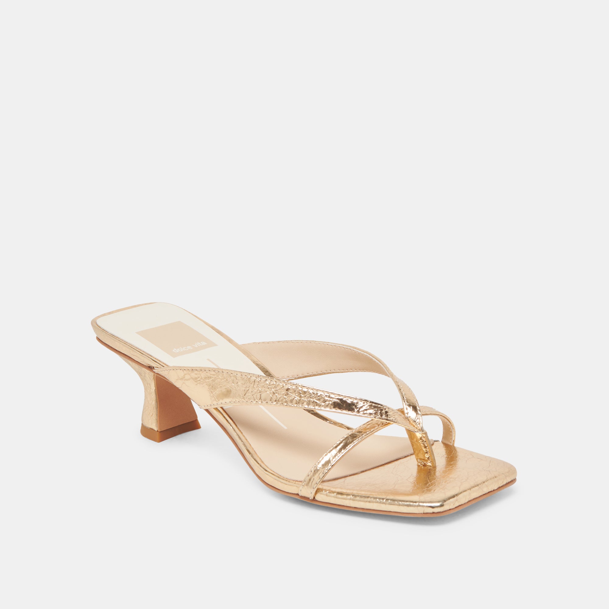 BREVEL HEELS GOLD DISTRESSED LEATHER - Image 3