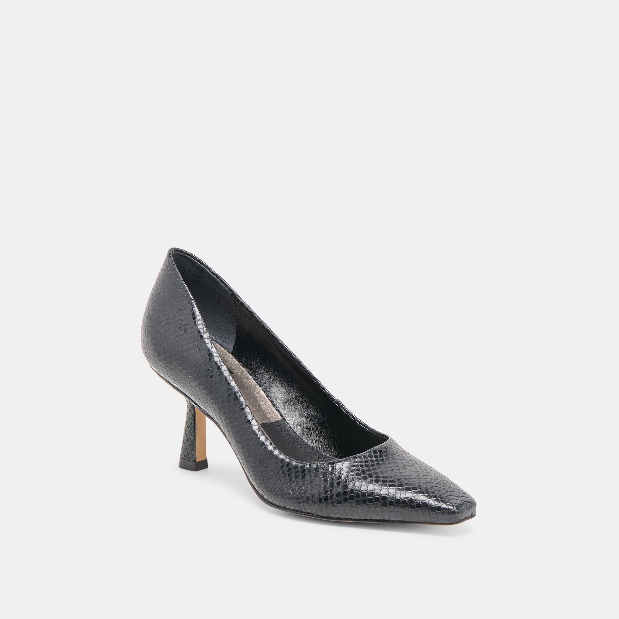 BRIONA HEELS ONYX EMBOSSED LEATHER - Image 3