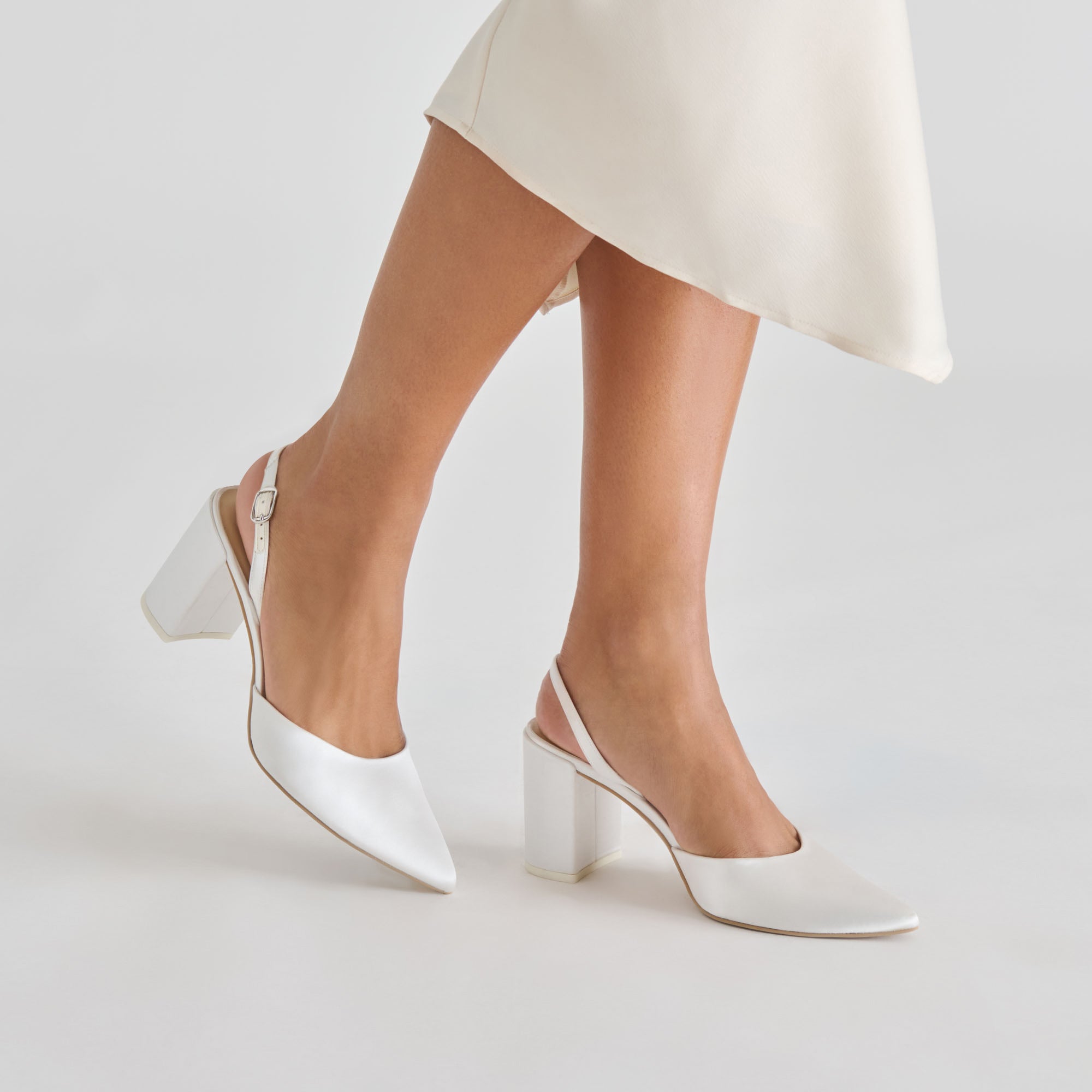 CAREL HIGH HEELS TRUE WHITE SATIN - Image 4