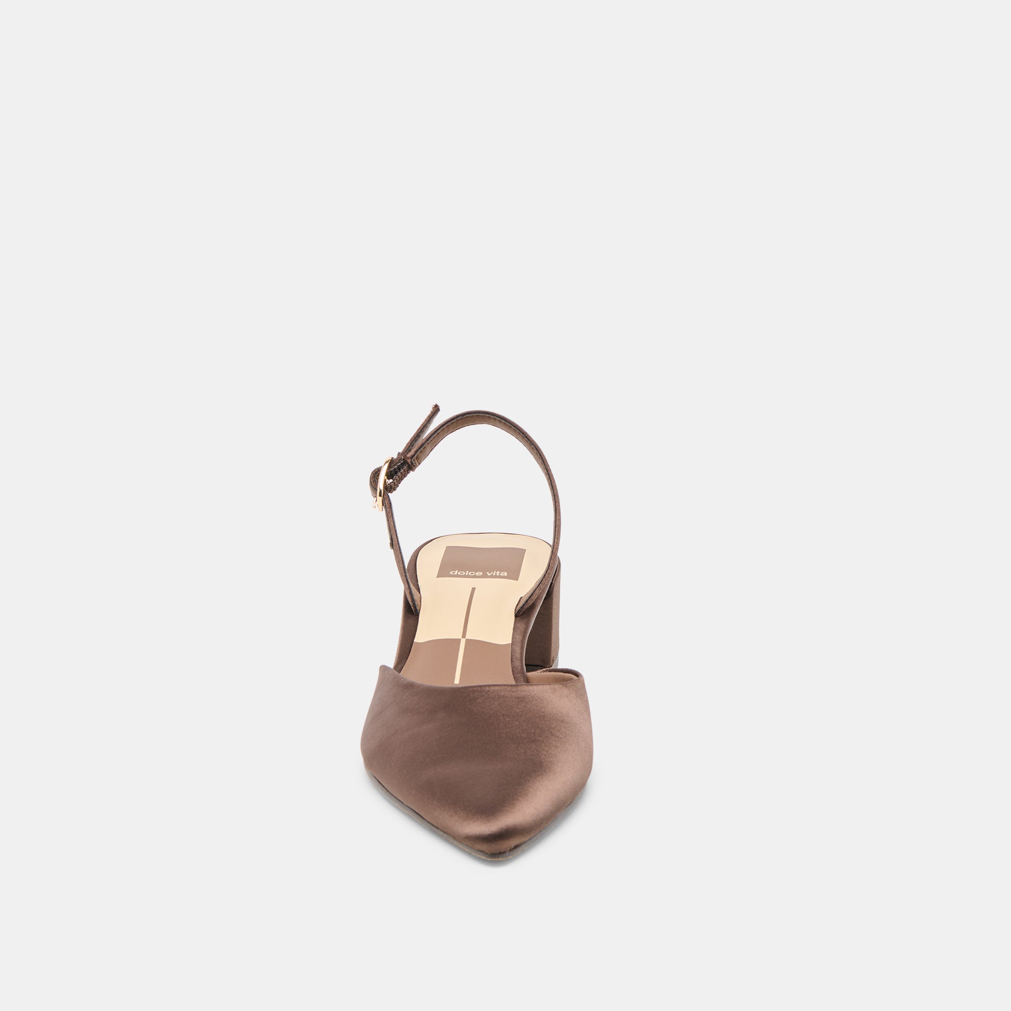 CAREL HEELS DK BROWN SATIN - Image 8