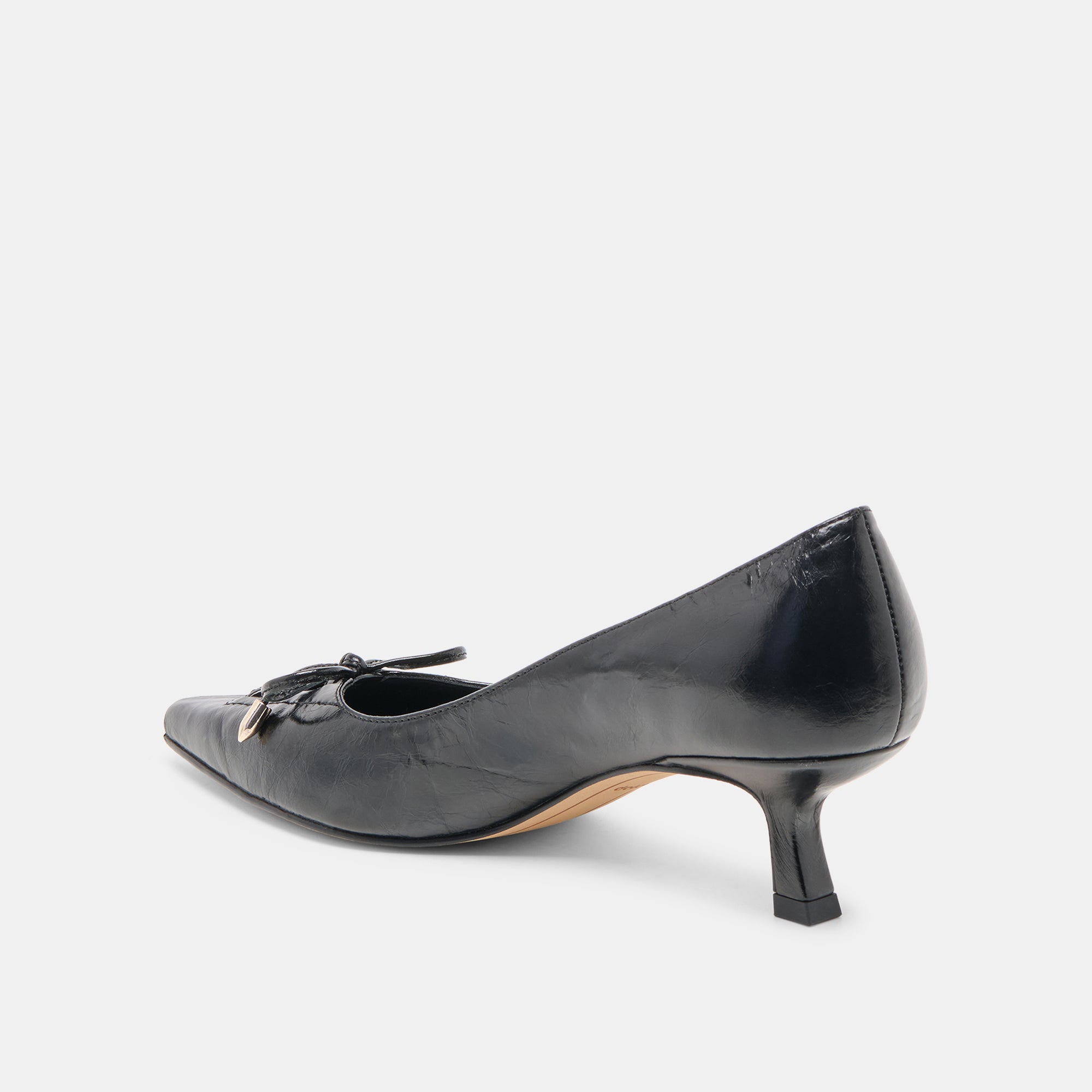 CLARIE HEELS MIDNIGHT CRINKLE PATENT LEATHER - Image 7