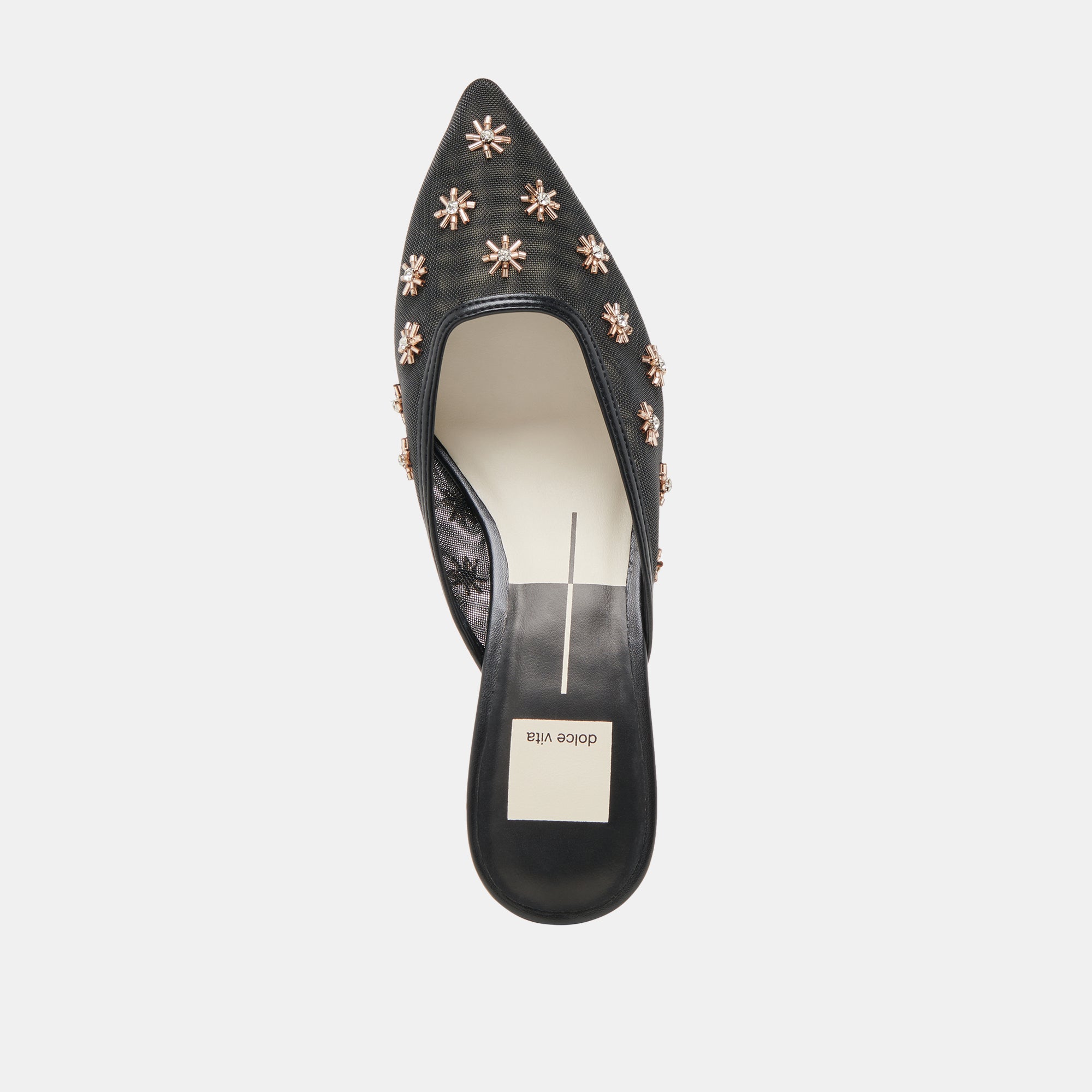 CLARA WIDE HEELS BLACK MESH - Image 8