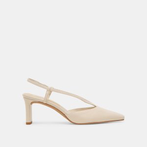 GINAY HEELS BONE LEATHER