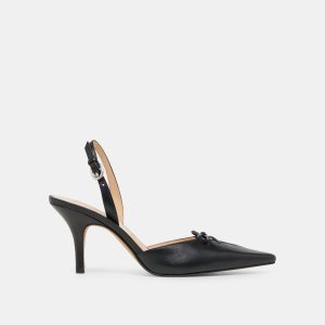 HAMYA HEELS BLACK LEATHER