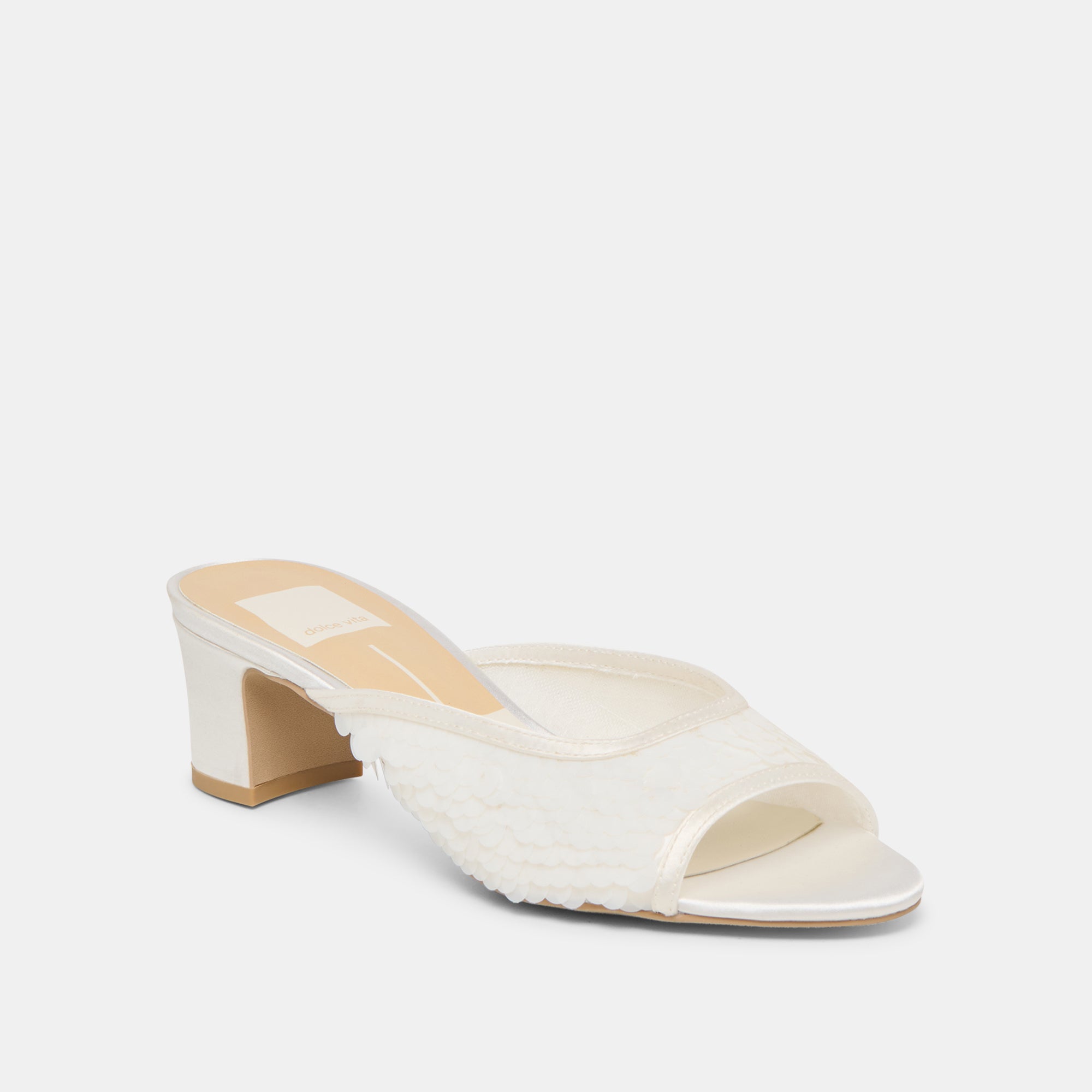 INGA HEELS OFF WHITE SEQUIN - Image 3