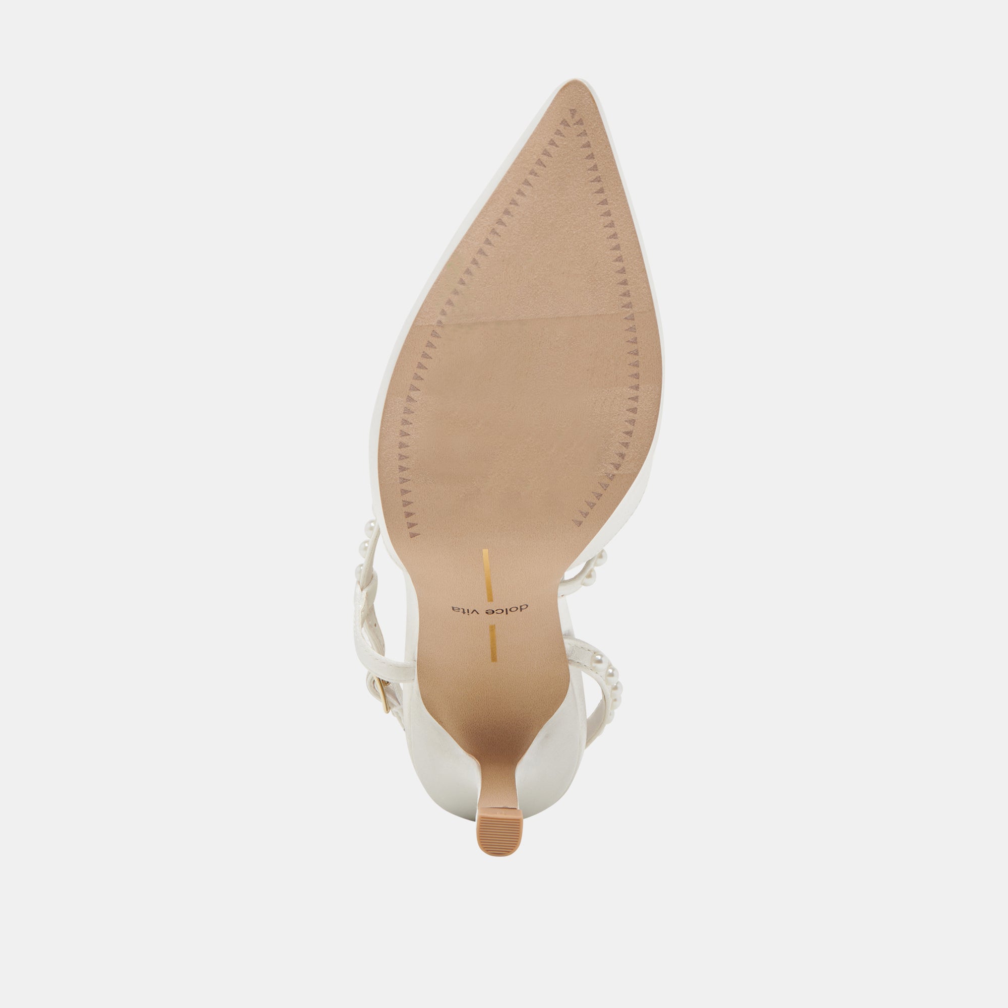 KAMRA PEARL HEELS TRUE WHITE SATIN - Image 11