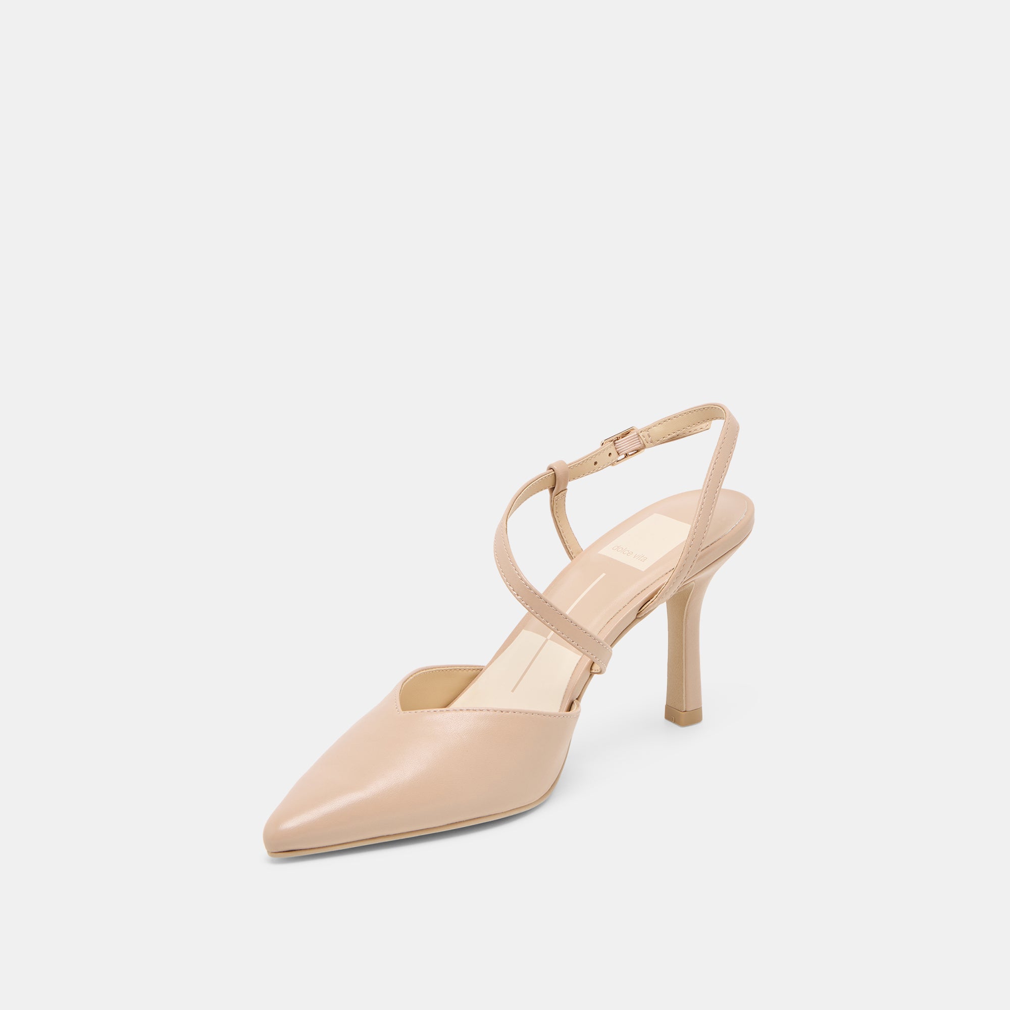 KAMRA HEELS BEIGE LEATHER - Image 4
