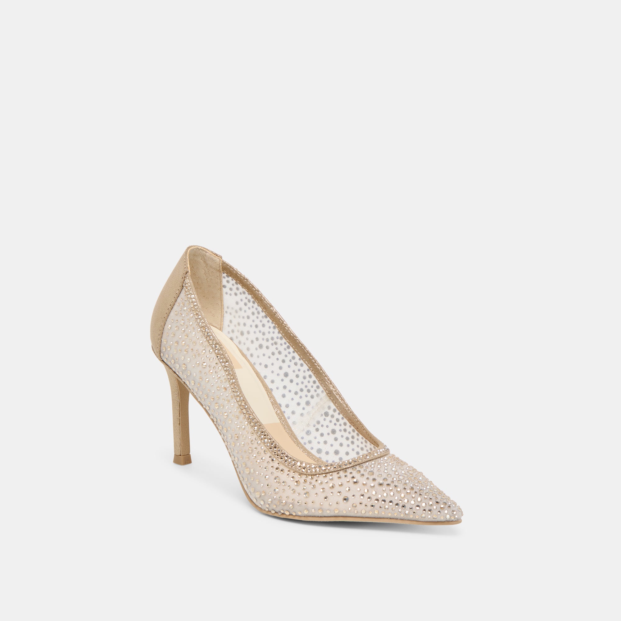 KASHE CRYSTAL HEELS LT GOLD MESH - Image 3