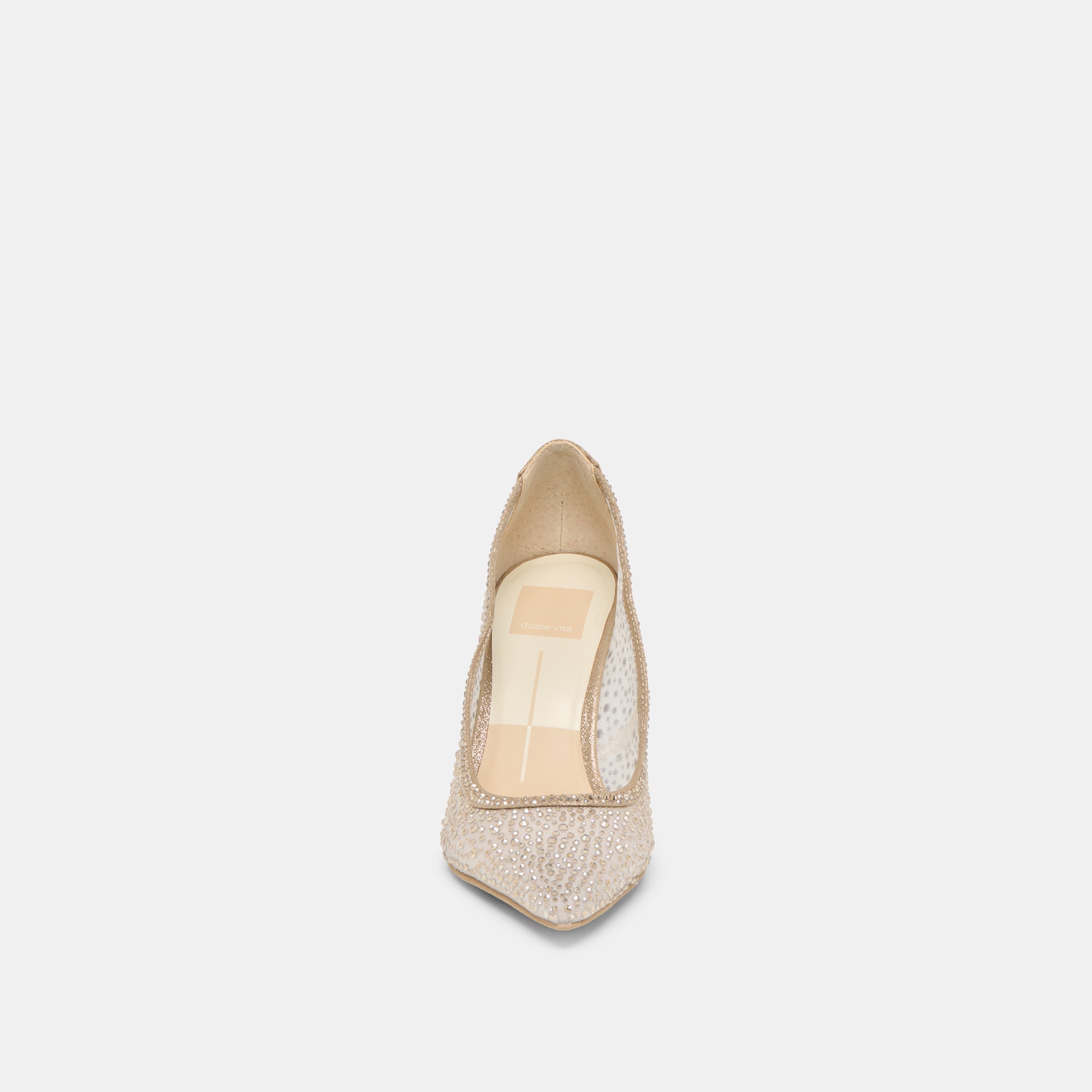 KASHE CRYSTAL HEELS LT GOLD MESH - Image 8