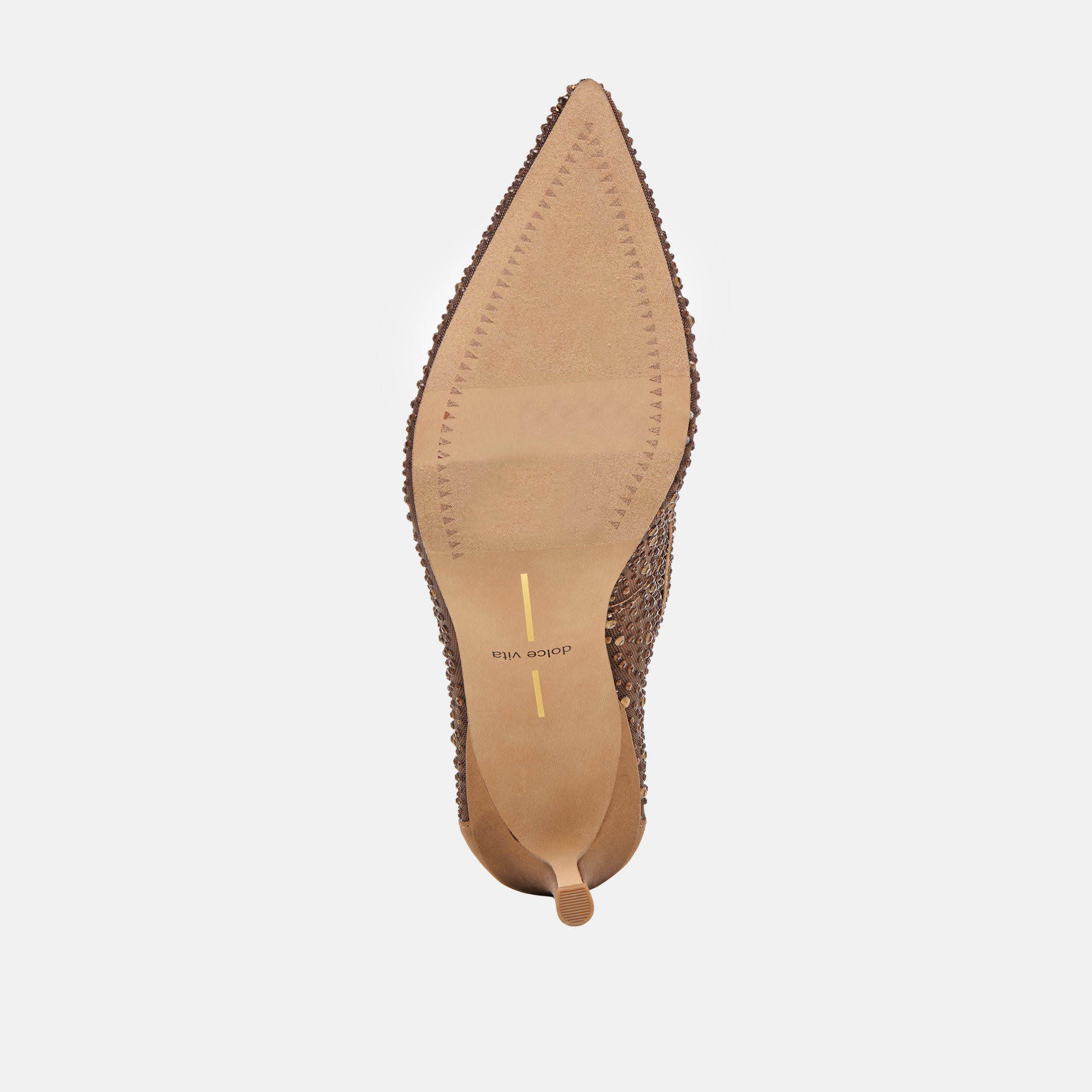 KASHE CRYSTAL HEELS MID BROWN MESH - Image 11