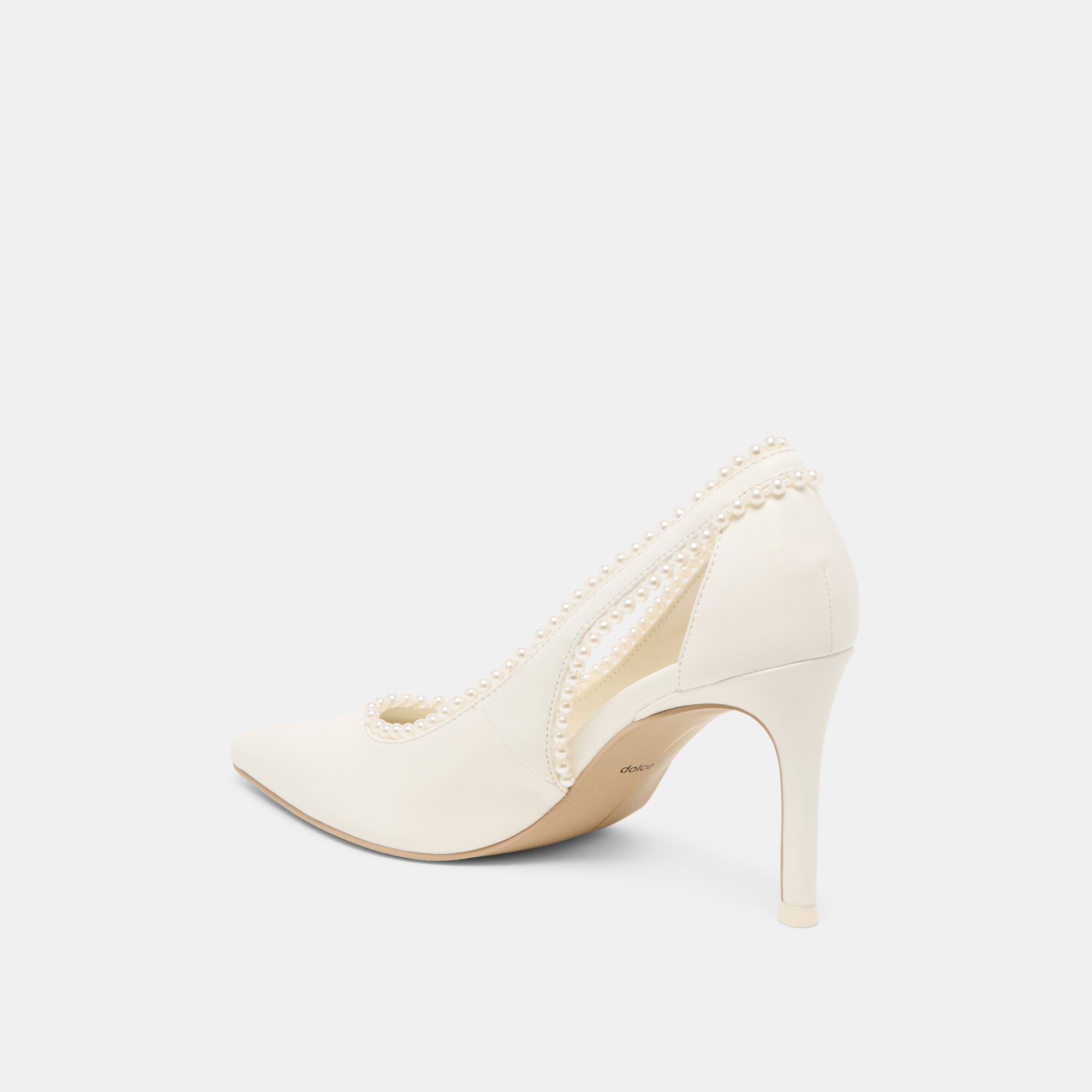 KELSON PEARL HEELS TRUE WHITE LEATHER - Image 9