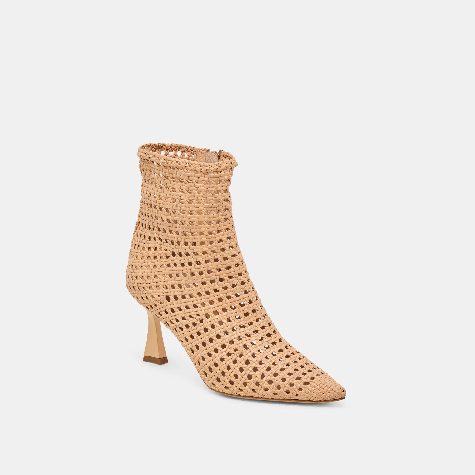 LONNI BOOTIES LIGHT TAN WOVEN LEATHER - Image 3