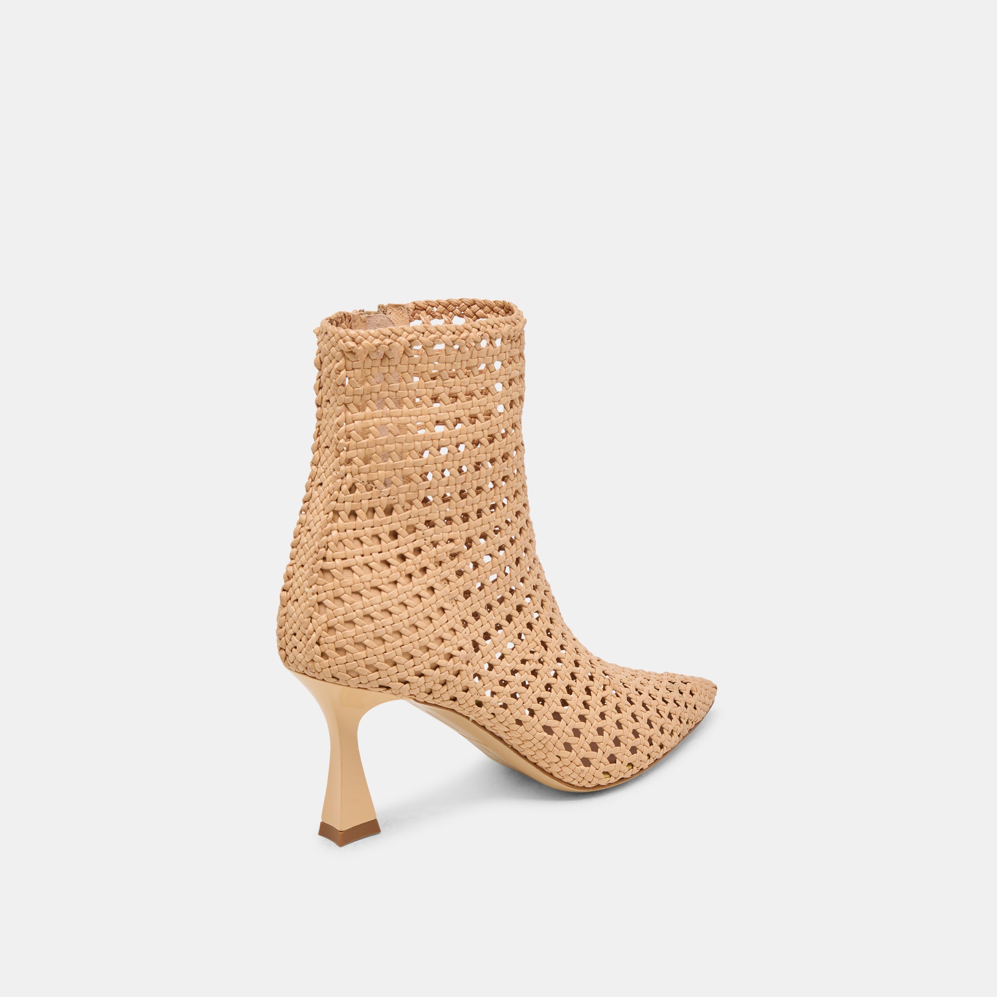 LONNI BOOTIES LIGHT TAN WOVEN LEATHER - Image 4