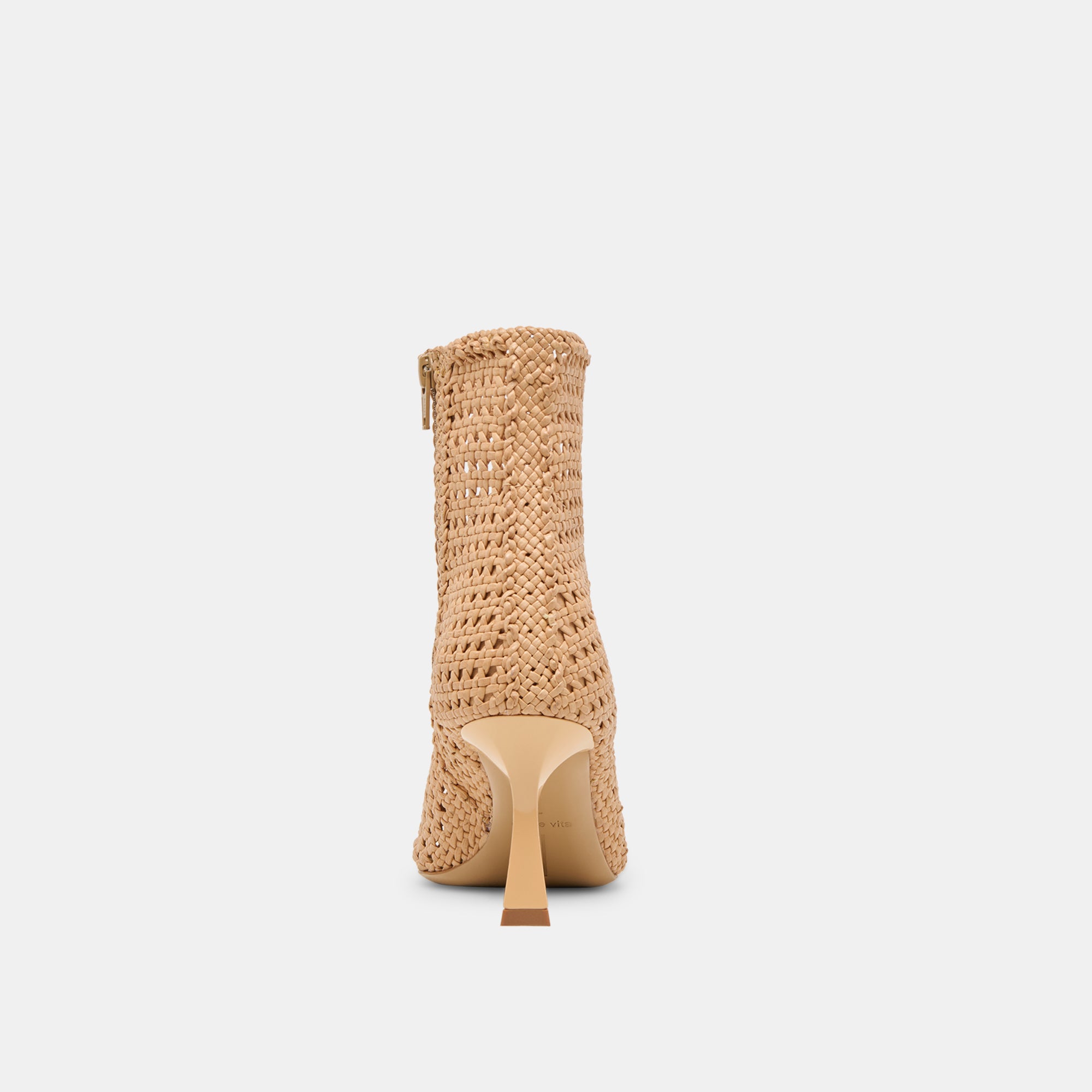 LONNI BOOTIES LIGHT TAN WOVEN LEATHER - Image 8