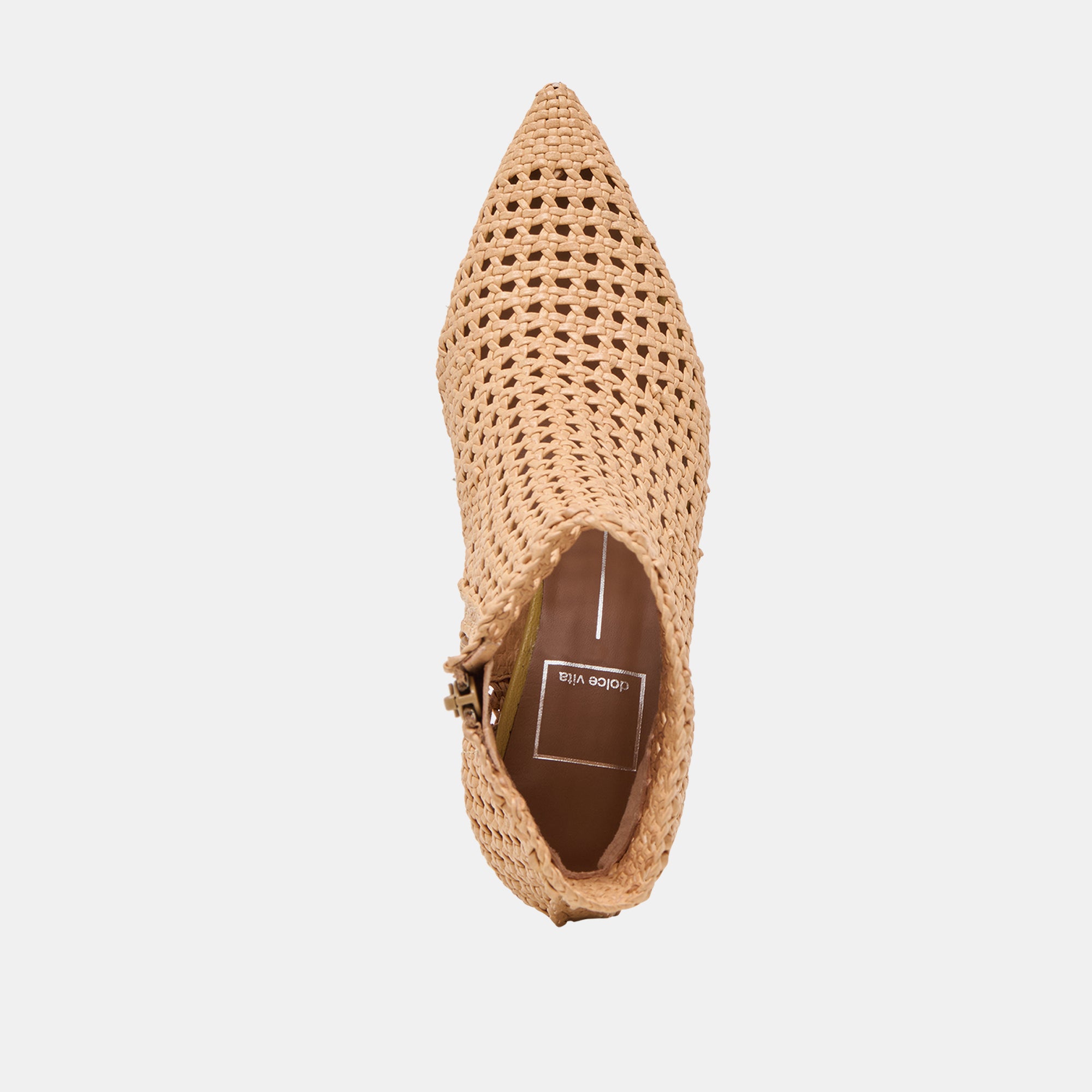 LONNI BOOTIES LIGHT TAN WOVEN LEATHER - Image 9