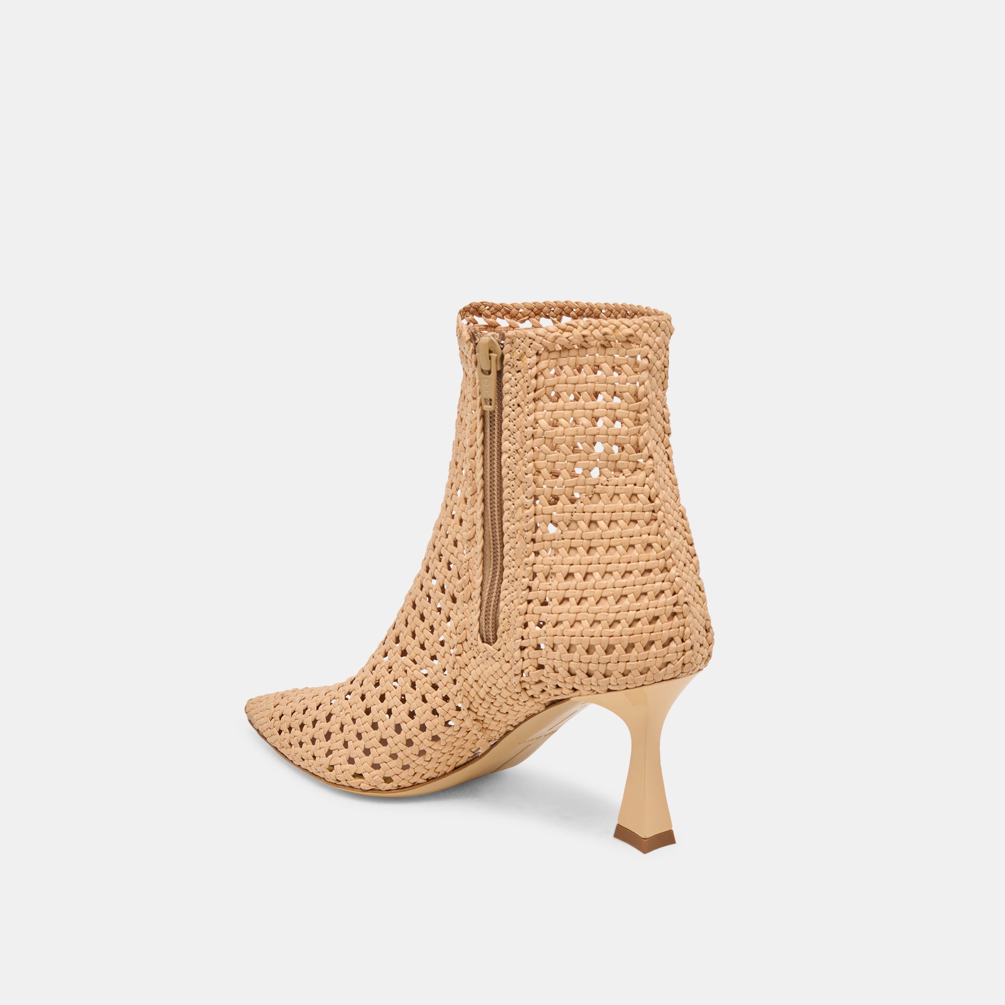 LONNI BOOTIES LIGHT TAN WOVEN LEATHER - Image 6