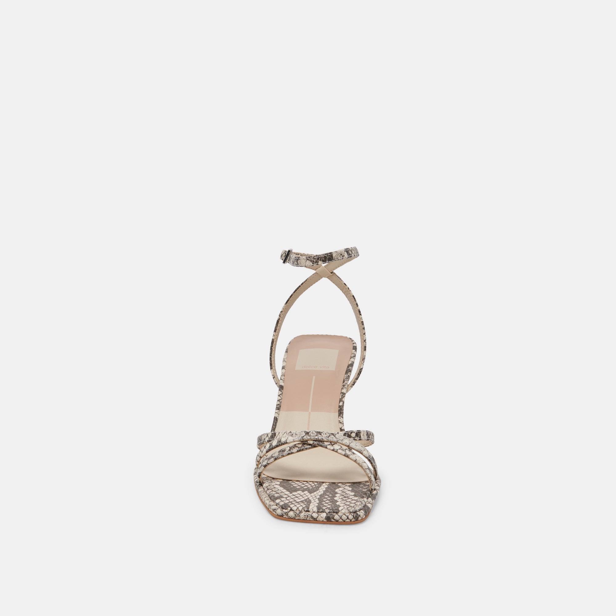 MANJI HEELS BLACK WHITE EMBOSSED SNAKE - Image 6