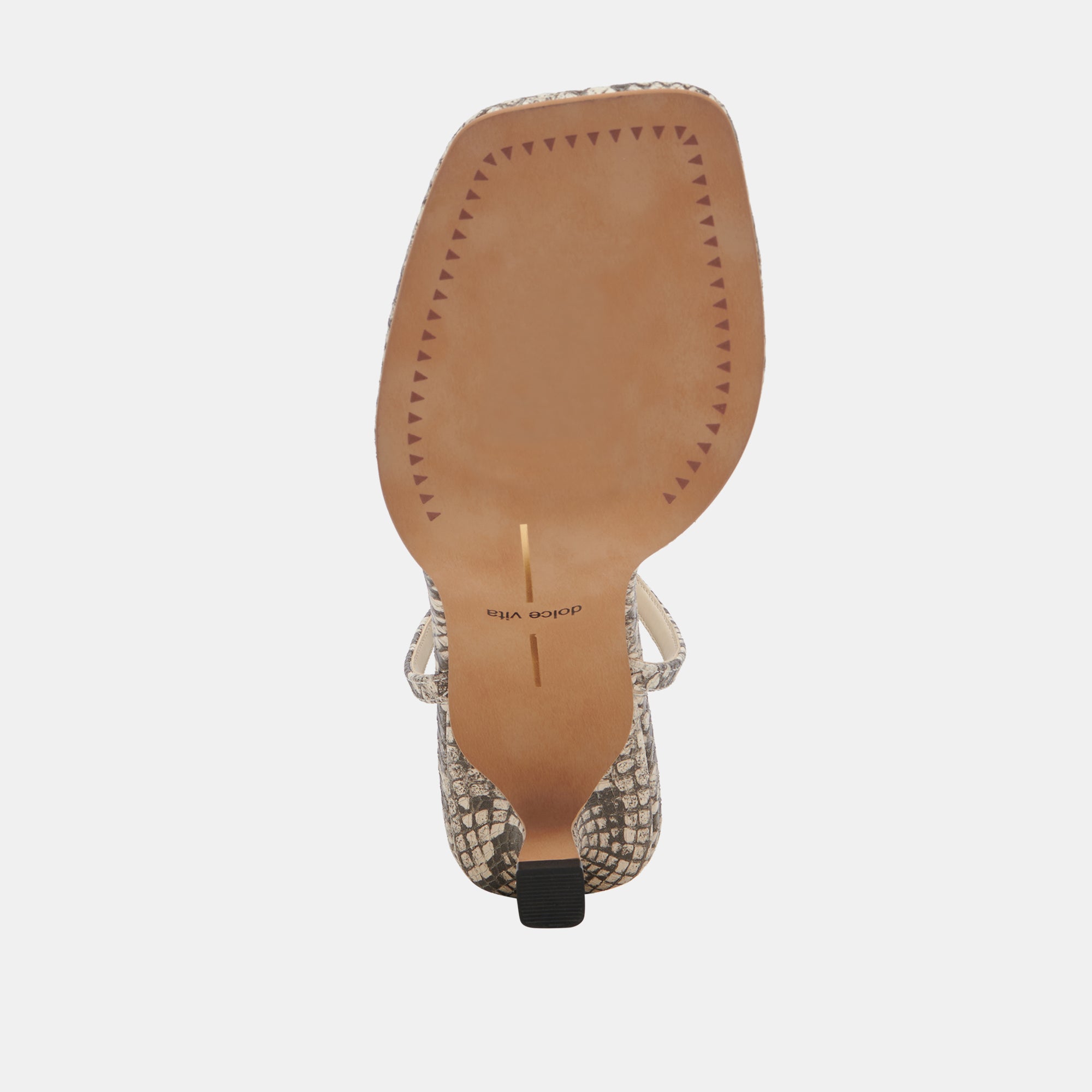 MANJI HEELS BLACK WHITE EMBOSSED SNAKE - Image 9