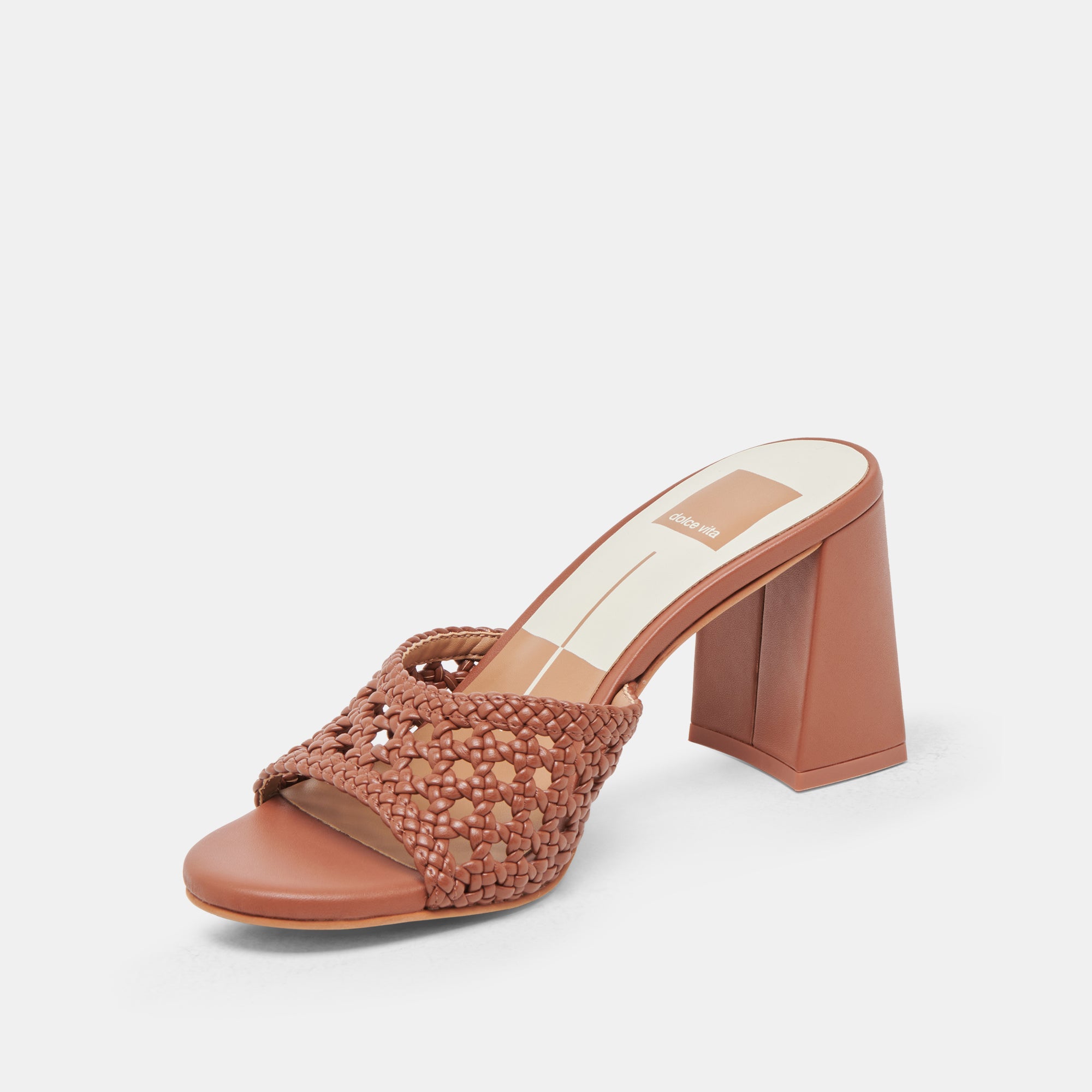 MARGOE HEELS COGNAC WOVEN STELLA - Image 4