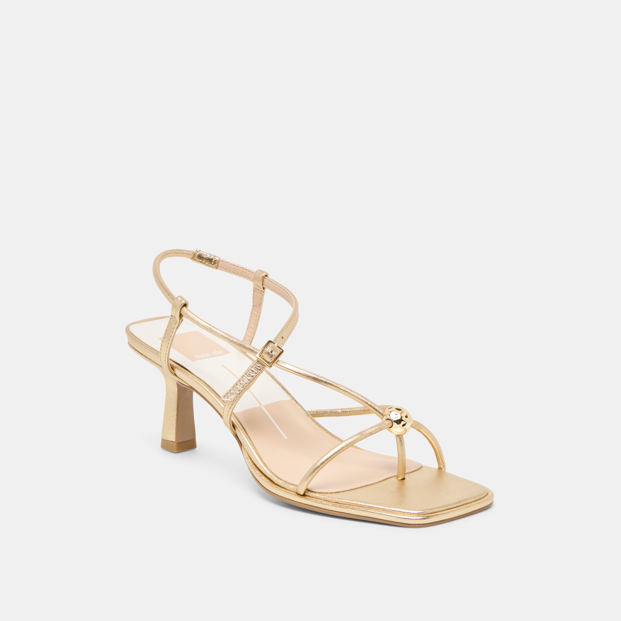 MYLEE HEELS GOLD DISTRESSED LEATHER - Image 3