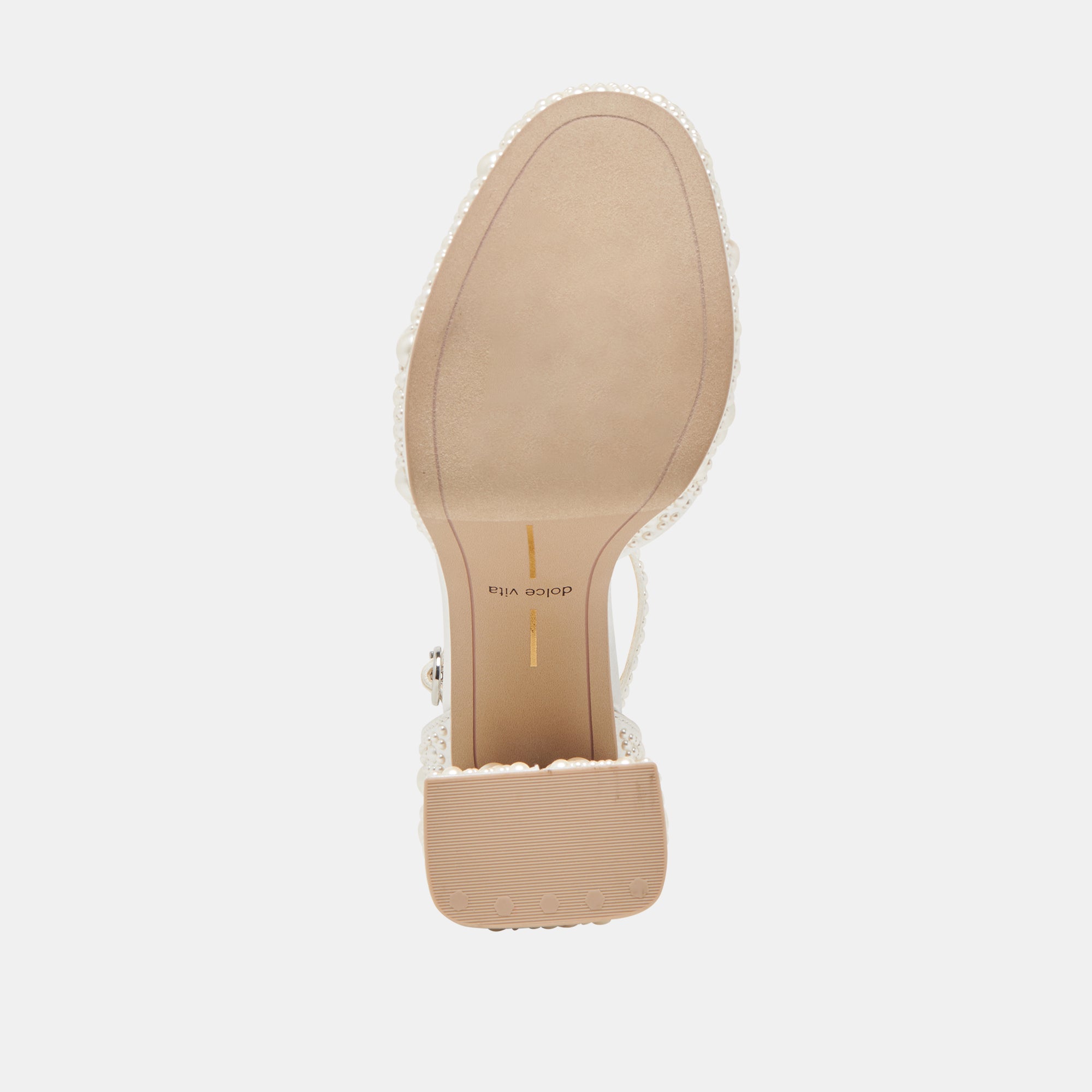 PANDRO PEARL HEELS TRUE WHITE SATIN - Image 11