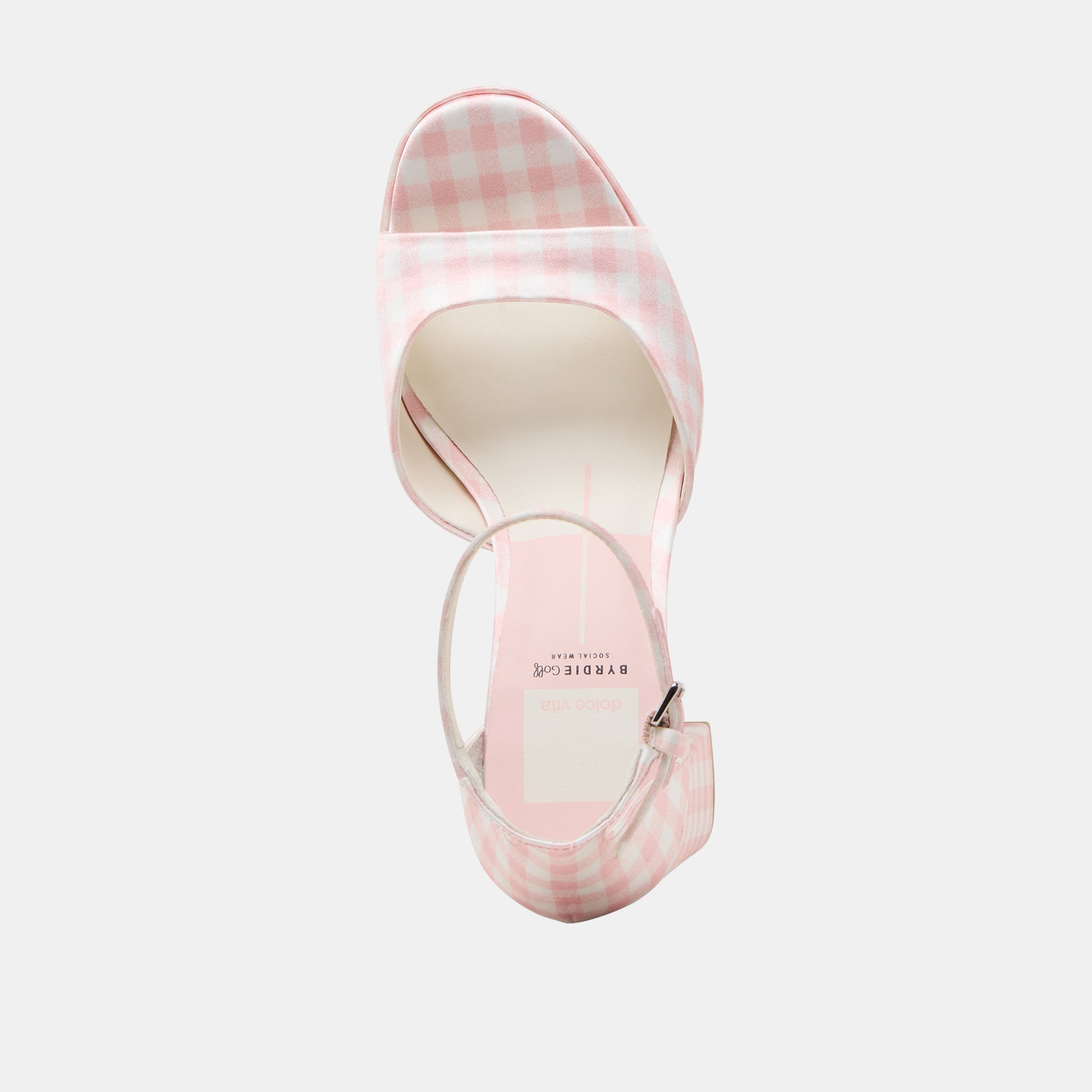 PANDRO X BYRDIE GOLF HEELS PINK PLAID GINGHAM - Image 14