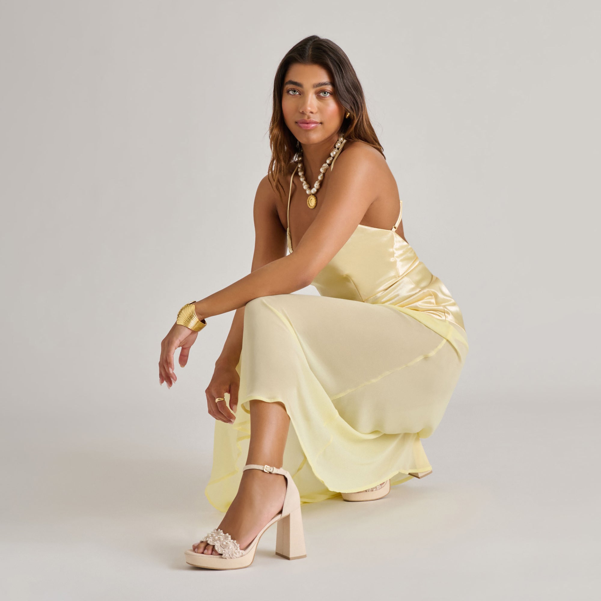 PELTIN PEARL HEELS VANILLA WOVEN RAFFIA - Image 8