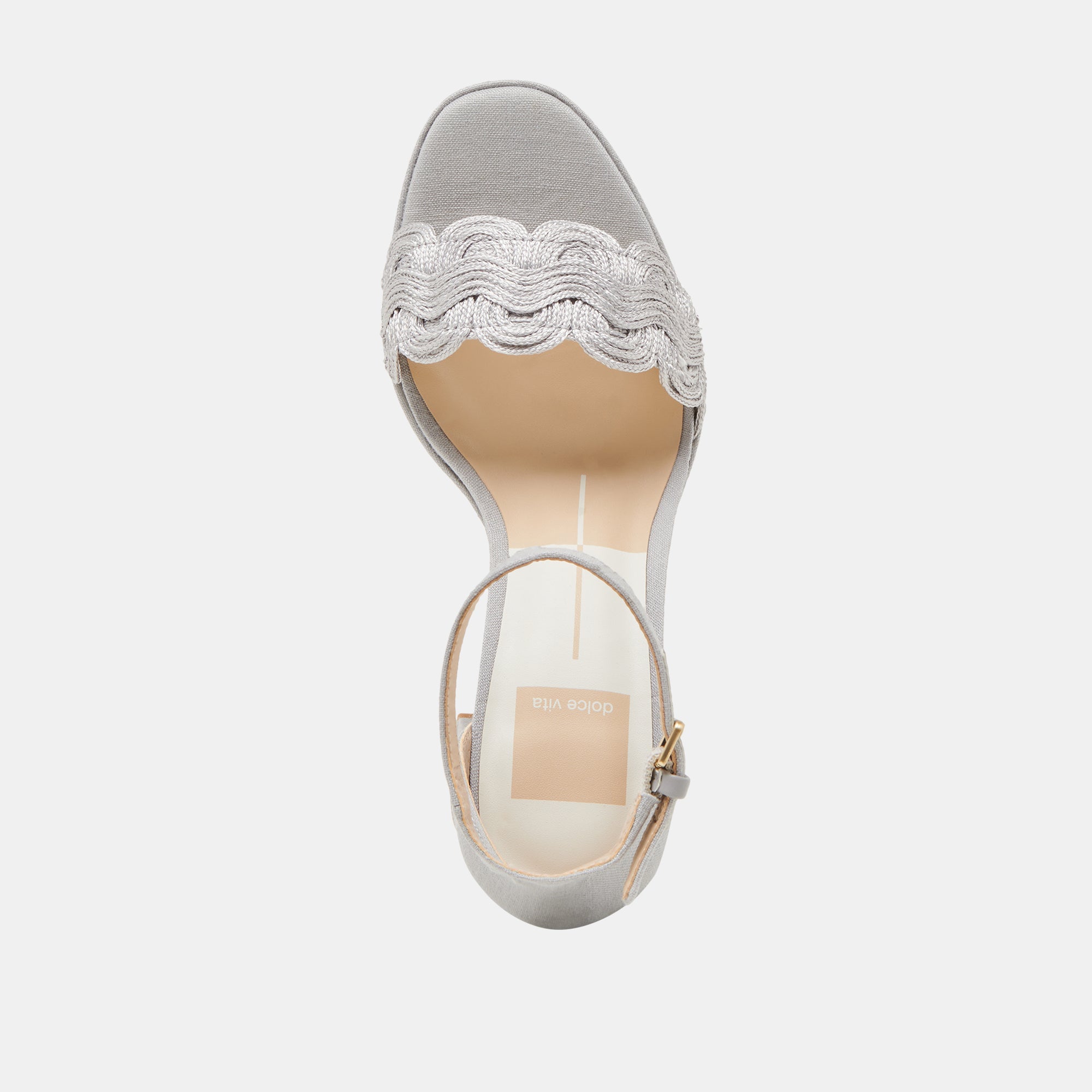PELTIN HEELS GREY WOVEN RAFFIA - Image 10