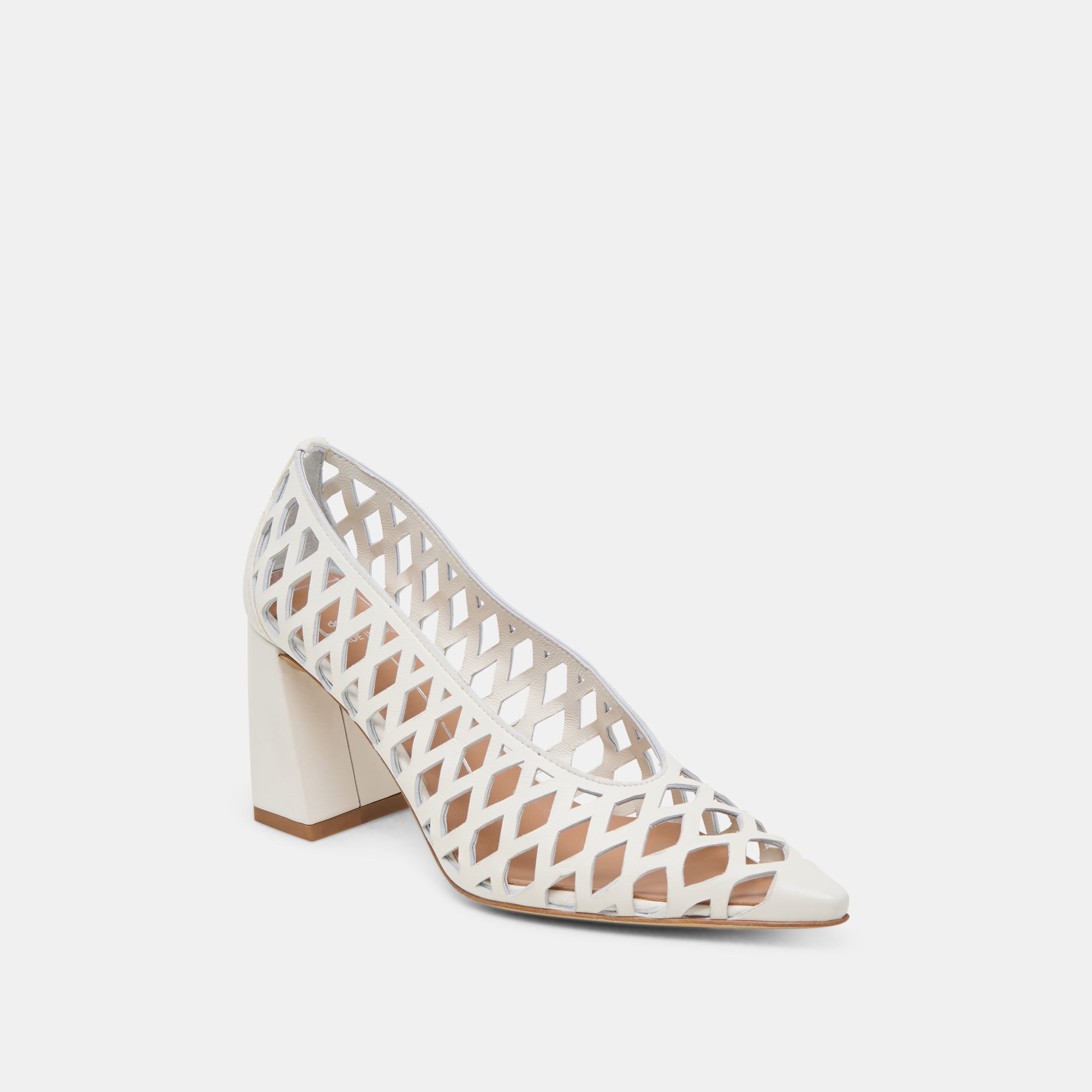 TANYA HEELS BONE WOVEN LEATHER - Image 3