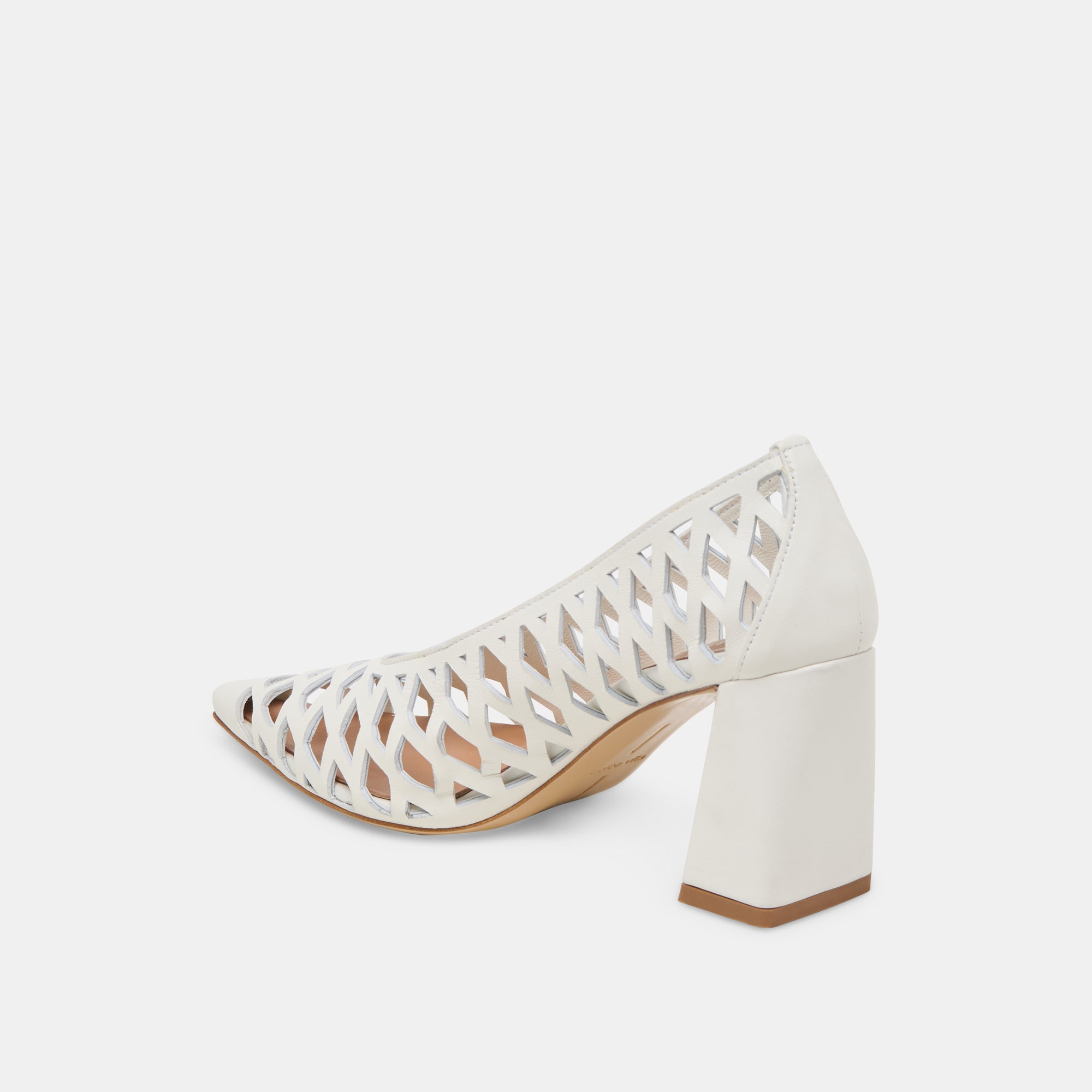 TANYA HEELS BONE WOVEN LEATHER - Image 8