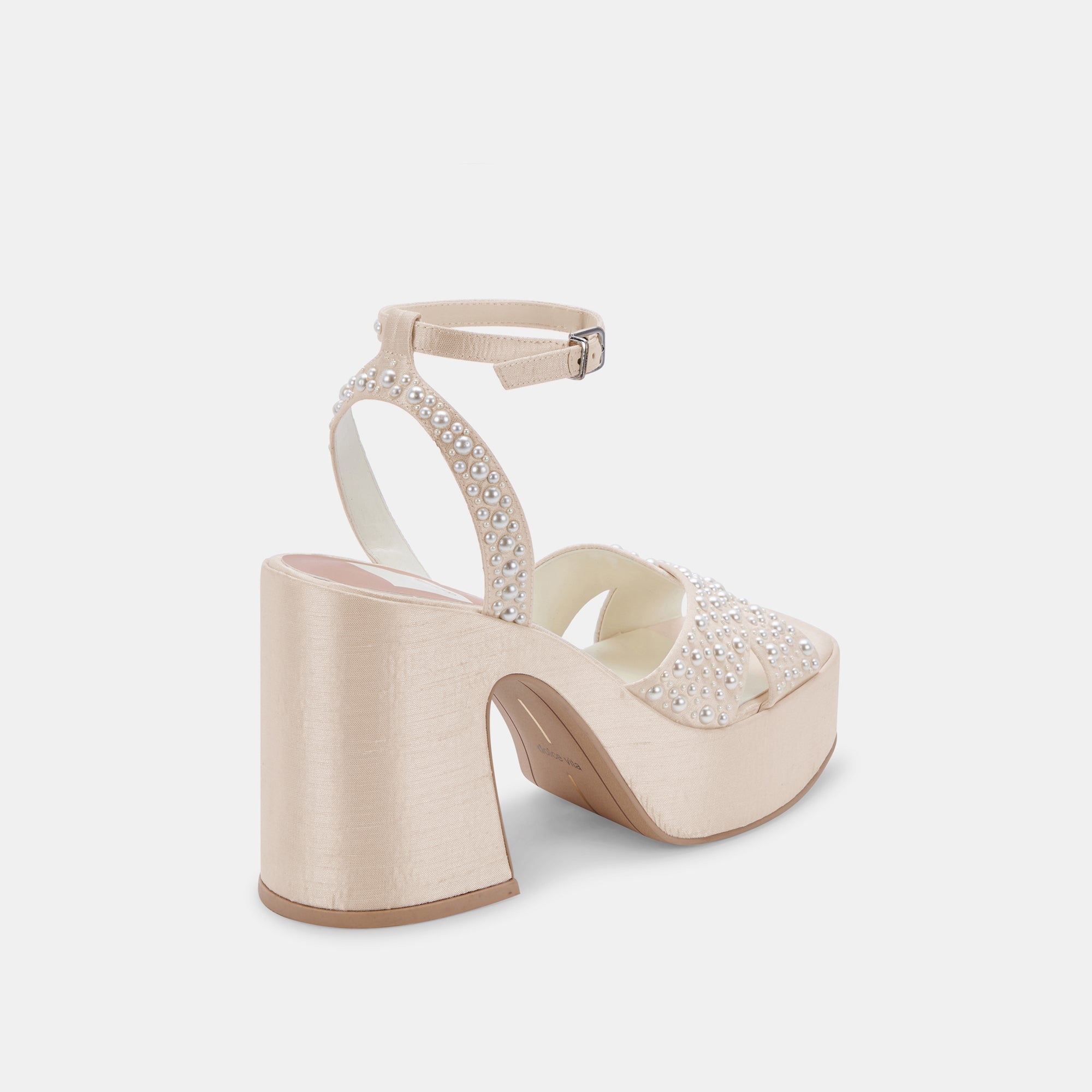 WESSI PEARL HEELS VANILLA PEARLS - Image 5