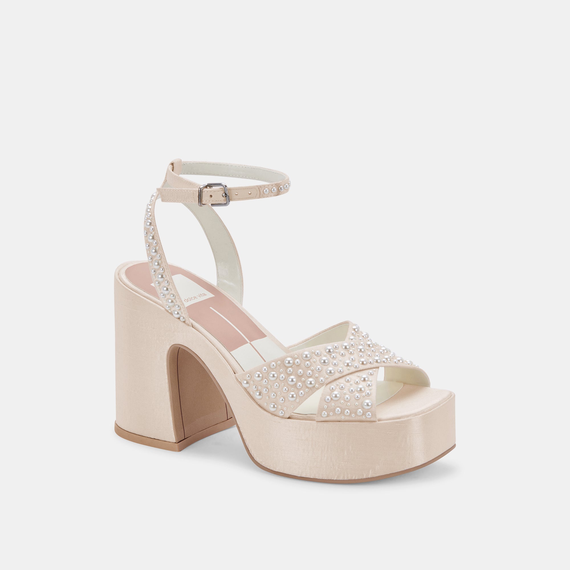 WESSI PEARL HEELS VANILLA PEARLS - Image 3