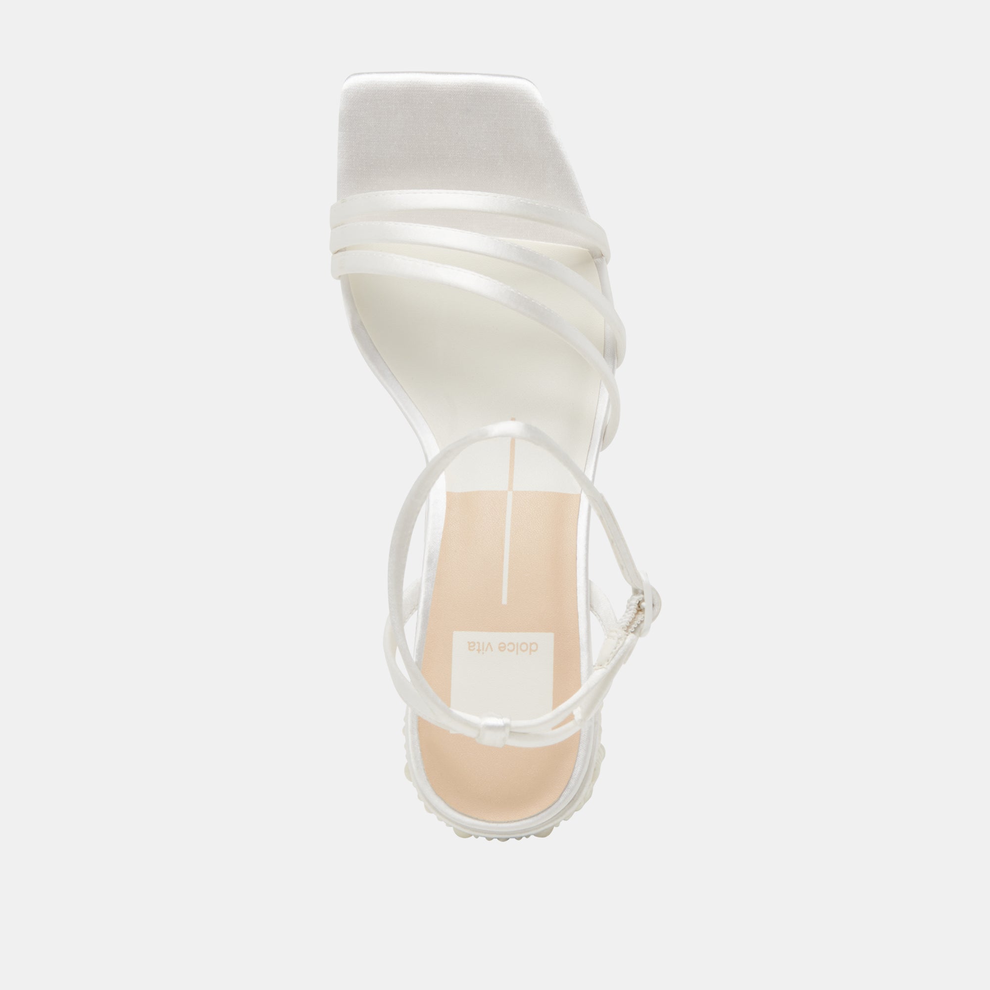YSABEL PEARL HEELS TRUE WHITE SATIN - Image 12