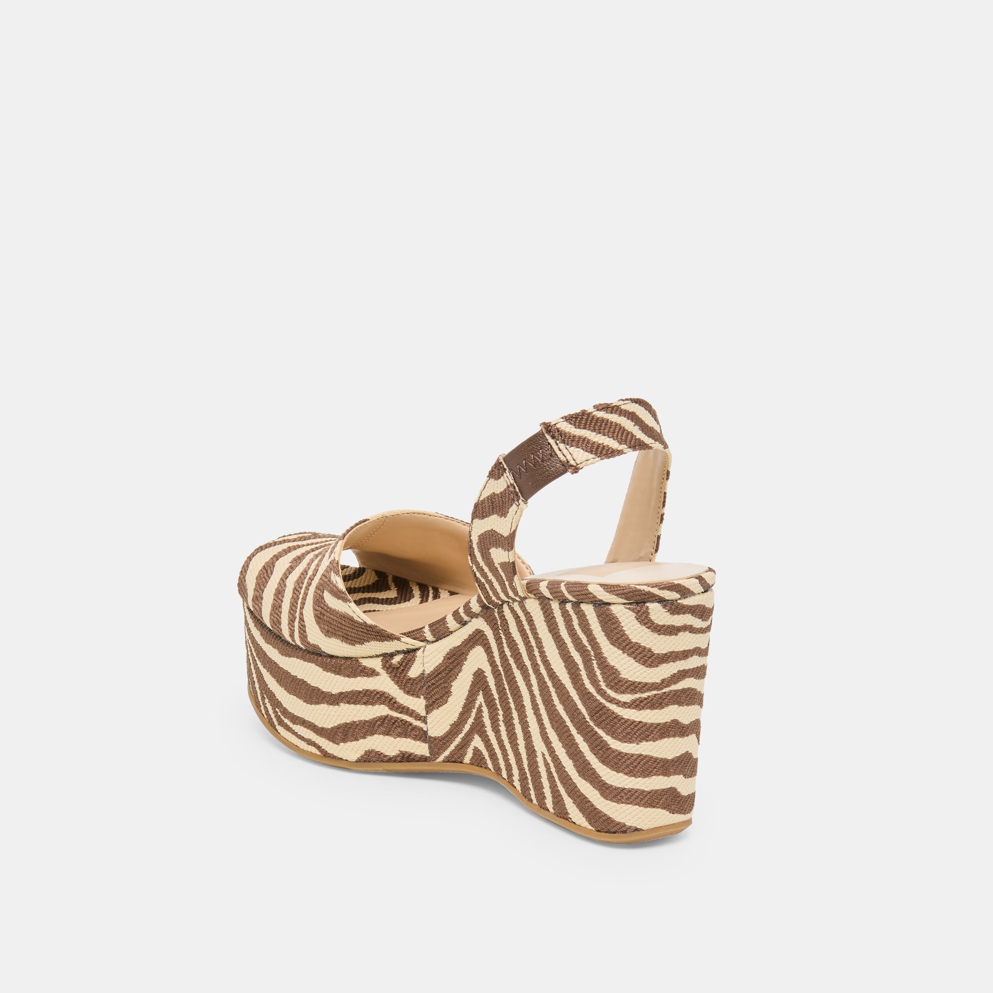 AKERA WEDGES BEIGE ZEBRA RAFFIA - Image 5