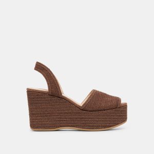 AKERA WEDGES COCOA RAFFIA