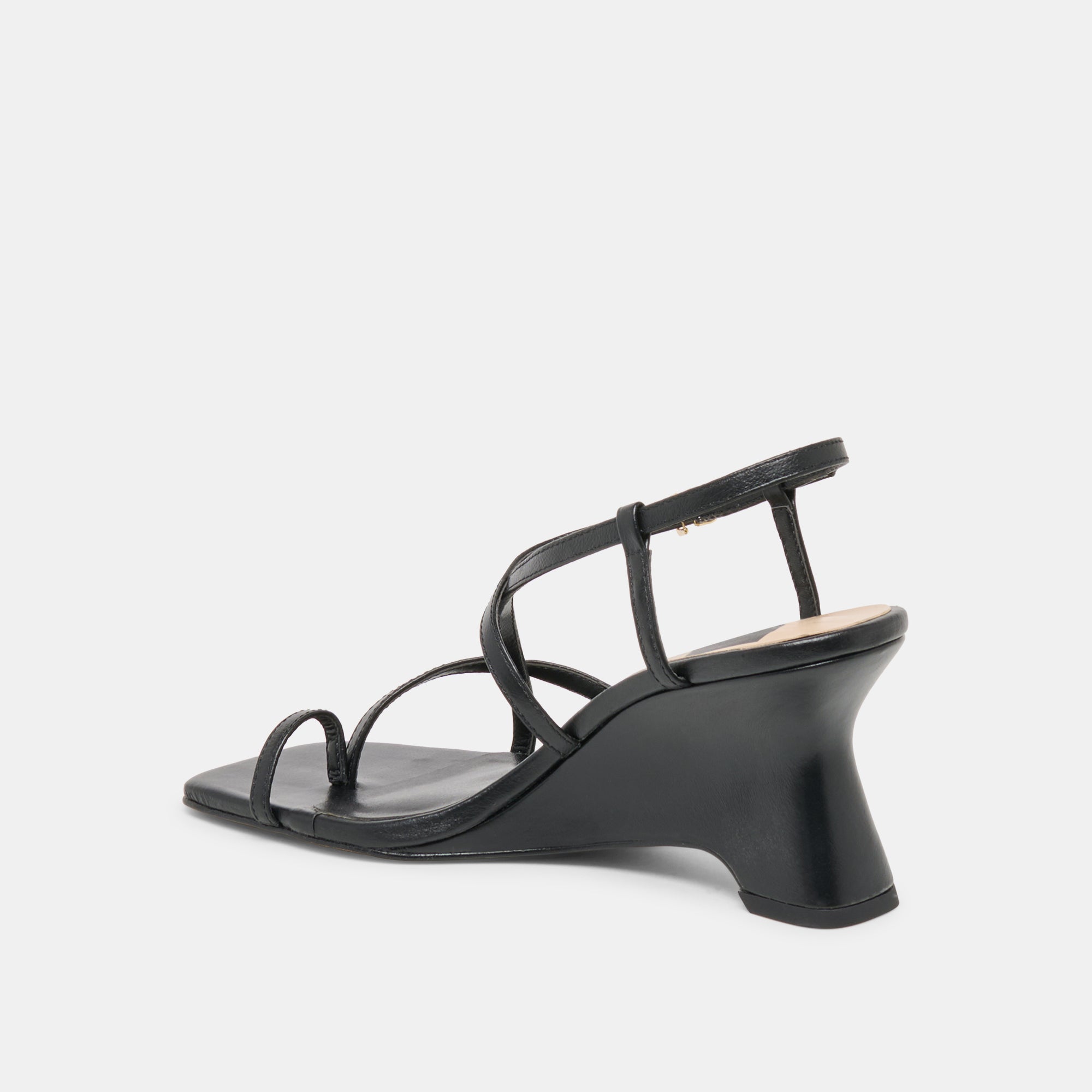 AYLEE WEDGES BLACK LEATHER - Image 5