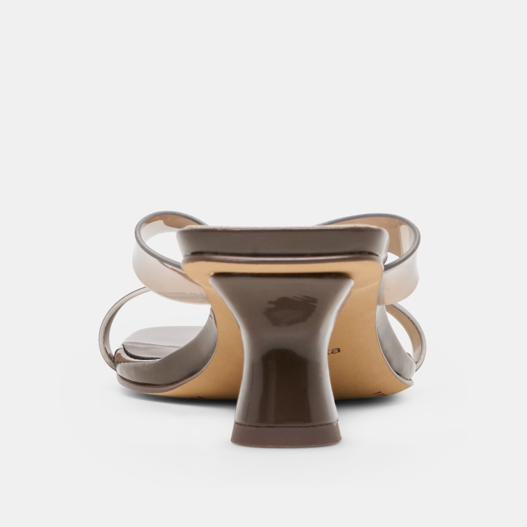 BREVEL VINYL WIDE HEELS DK BROWN JELLY - Image 7