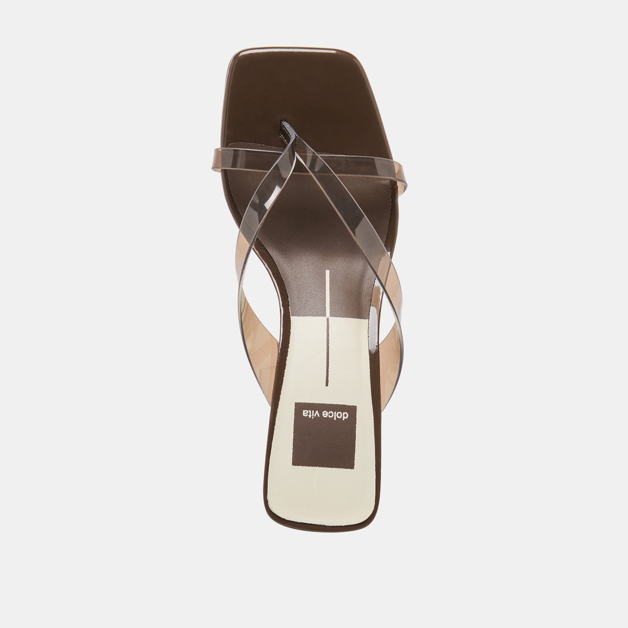 BREVEL VINYL WIDE HEELS DK BROWN JELLY - Image 8