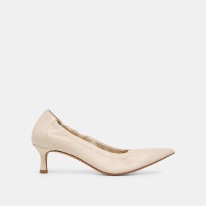 CELTIN HEELS OFF WHITE LEATHER