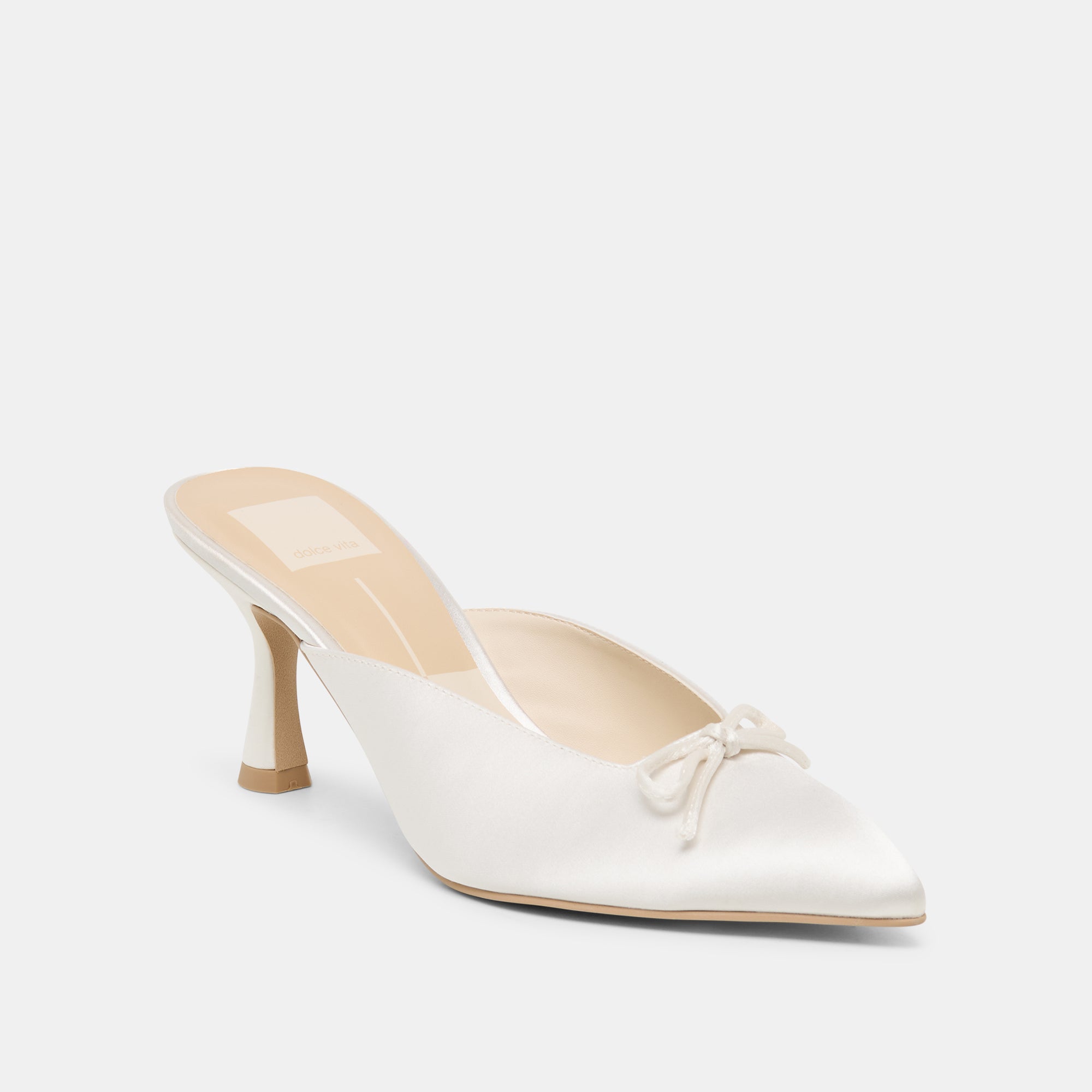 CLEO HIGH HEELS OFF WHITE SATIN - Image 3