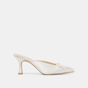 CLEO HIGH HEELS OFF WHITE SATIN