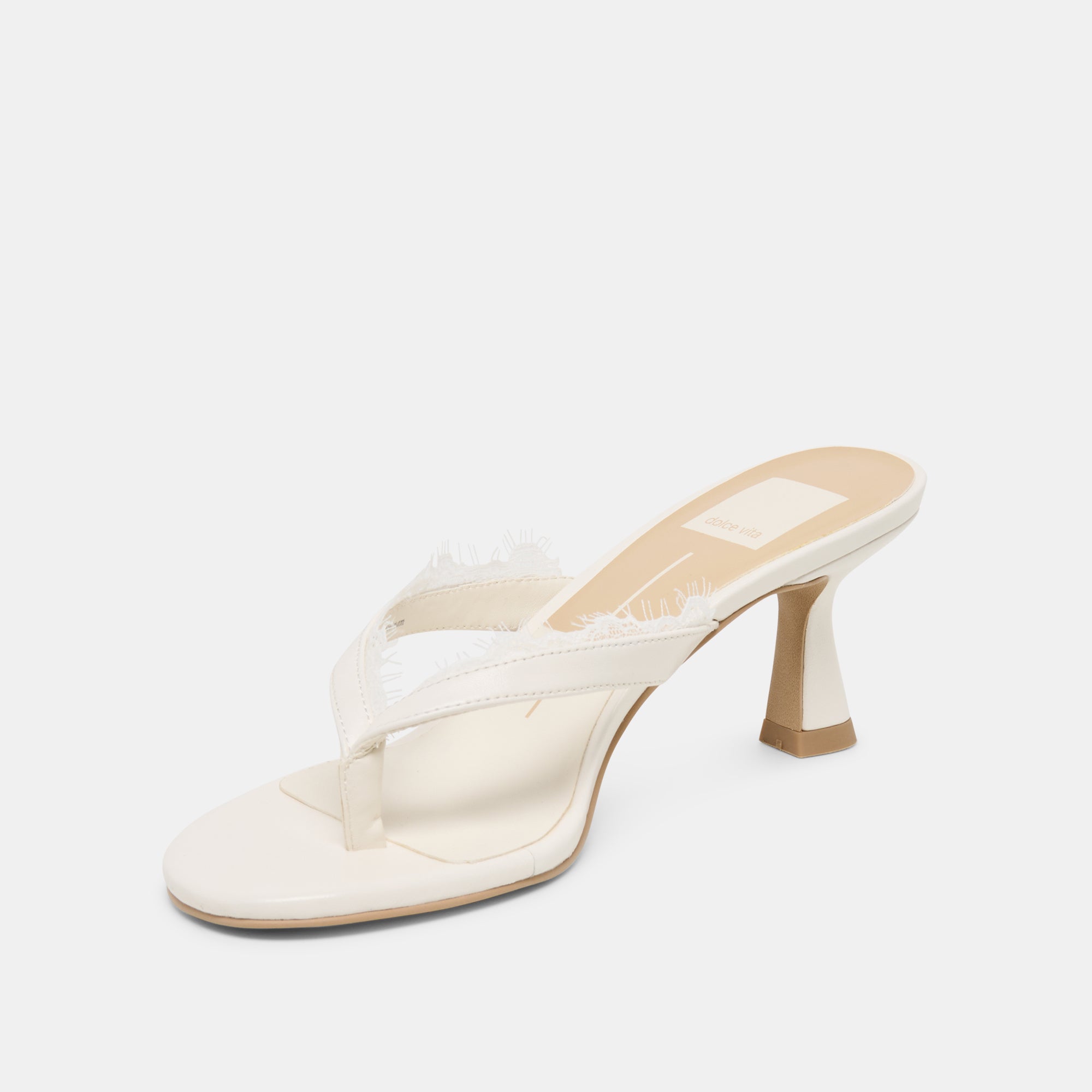 DAKSIE LACE HEELS TRUE WHITE LEATHER - Image 6