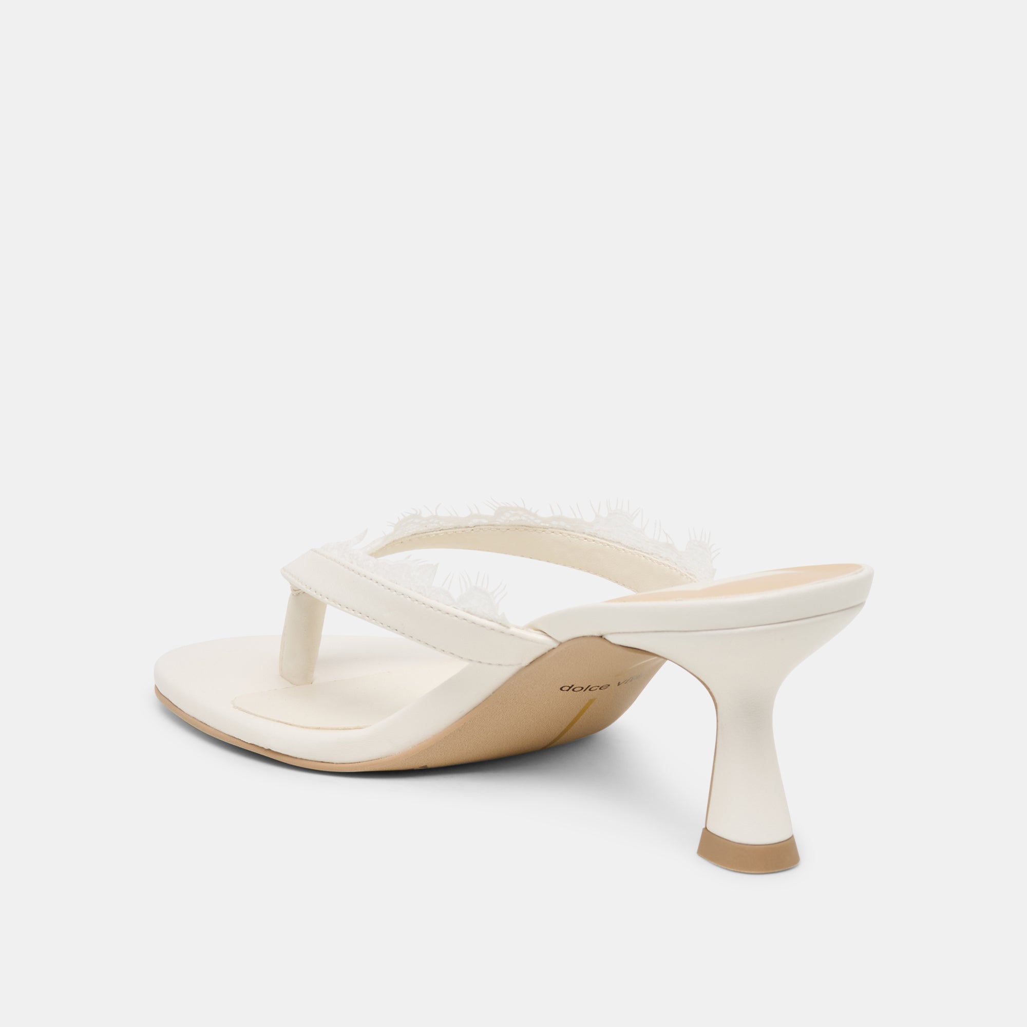 DAKSIE LACE HEELS TRUE WHITE LEATHER - Image 7
