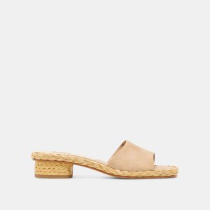 DIXI WIDE SANDALS CAMEL SUEDE