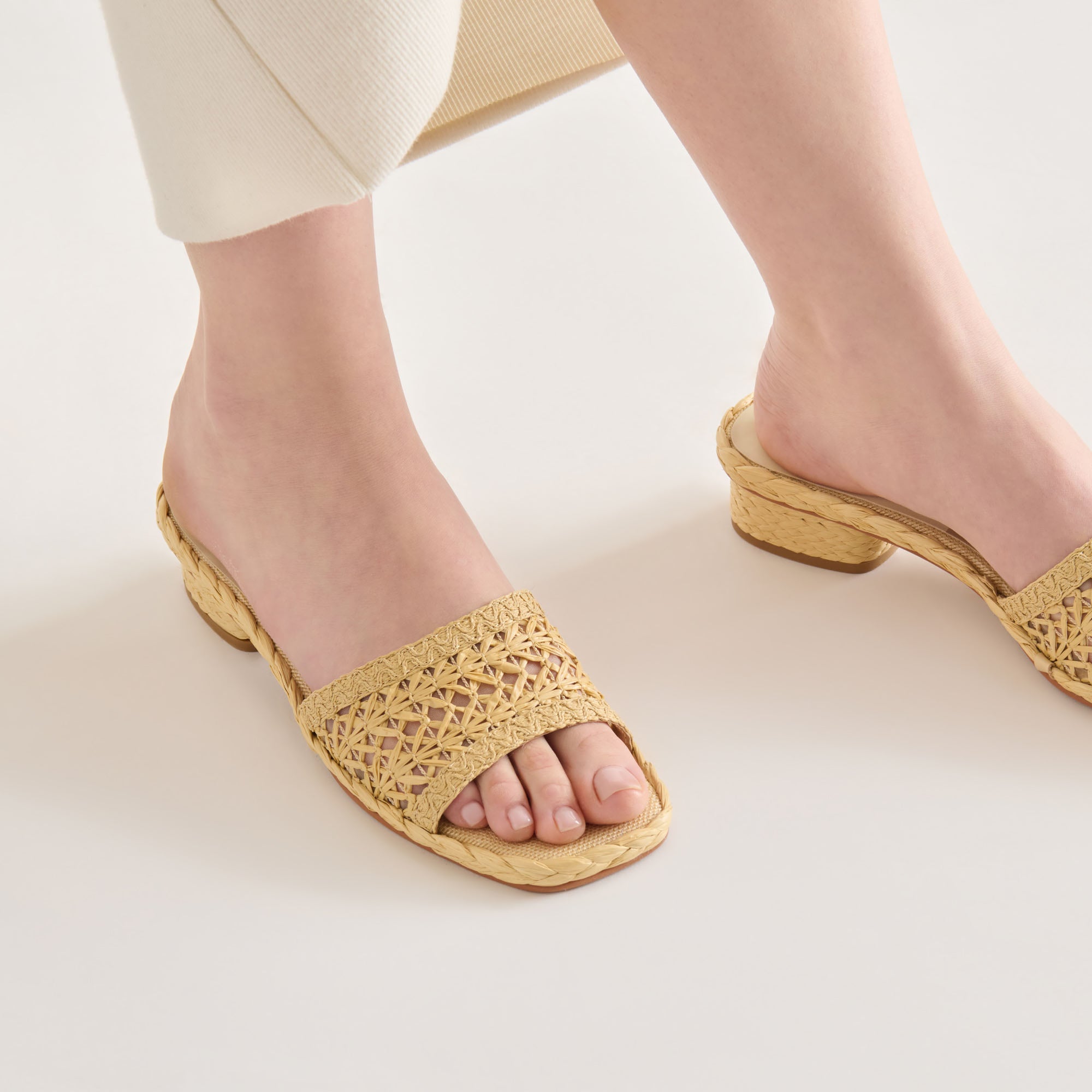DIXI SANDALS LT NATURAL CROSS HATCH RAFFIA - Image 4