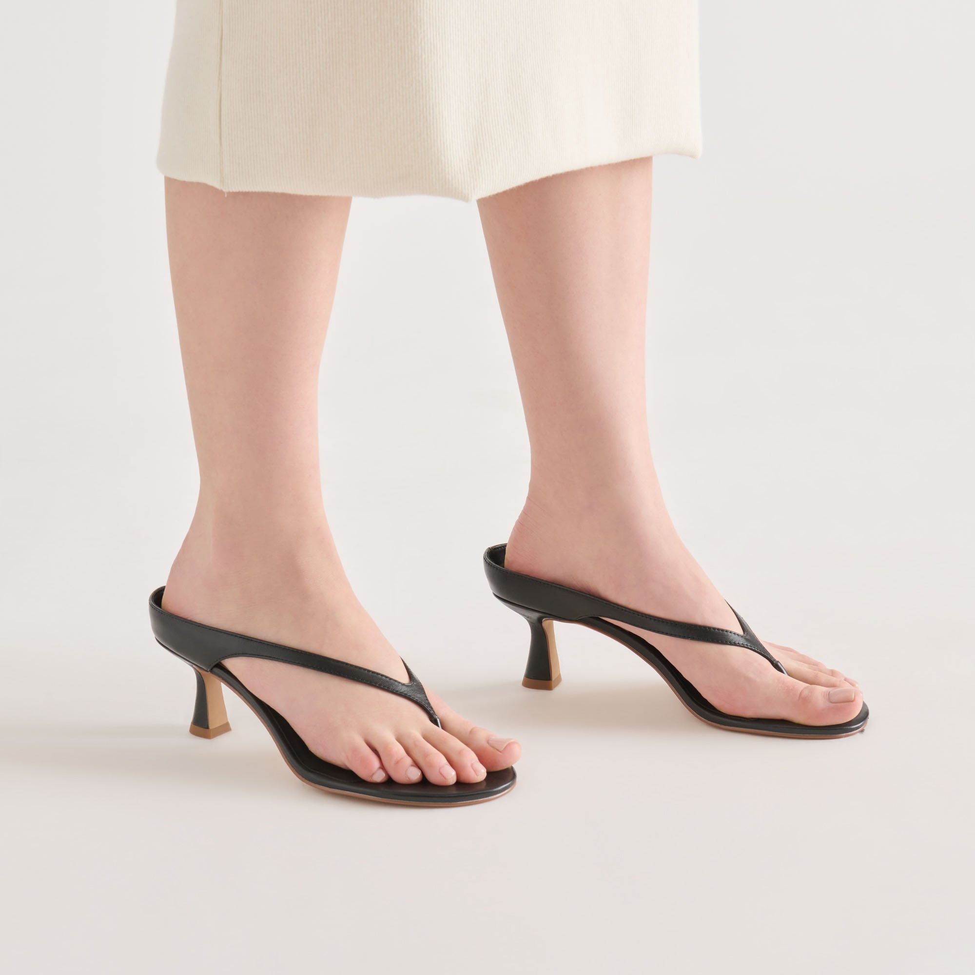 DOREEN HEELS BLACK LEATHER - Image 4