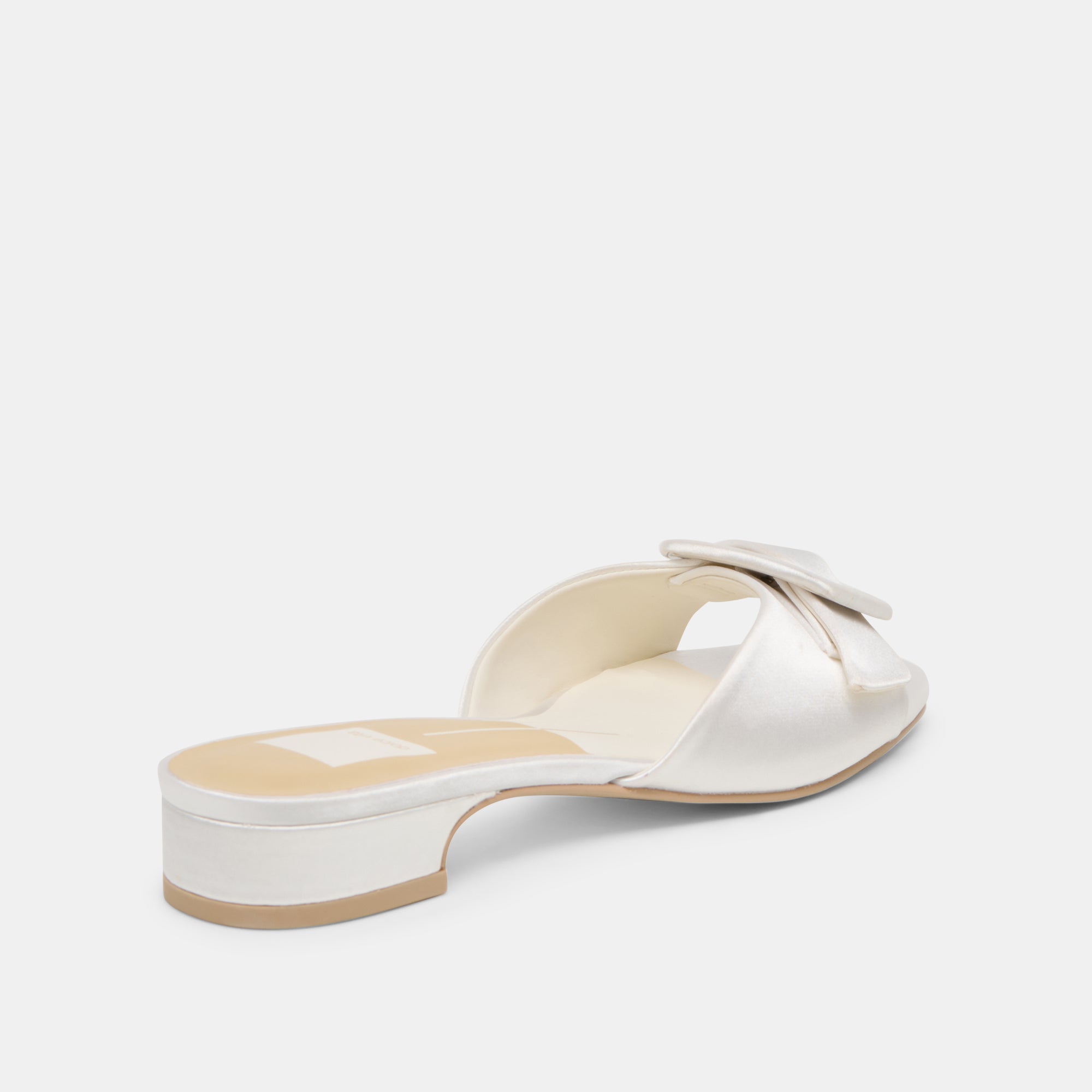 EDINA SANDALS TRUE WHITE SATIN - Image 3